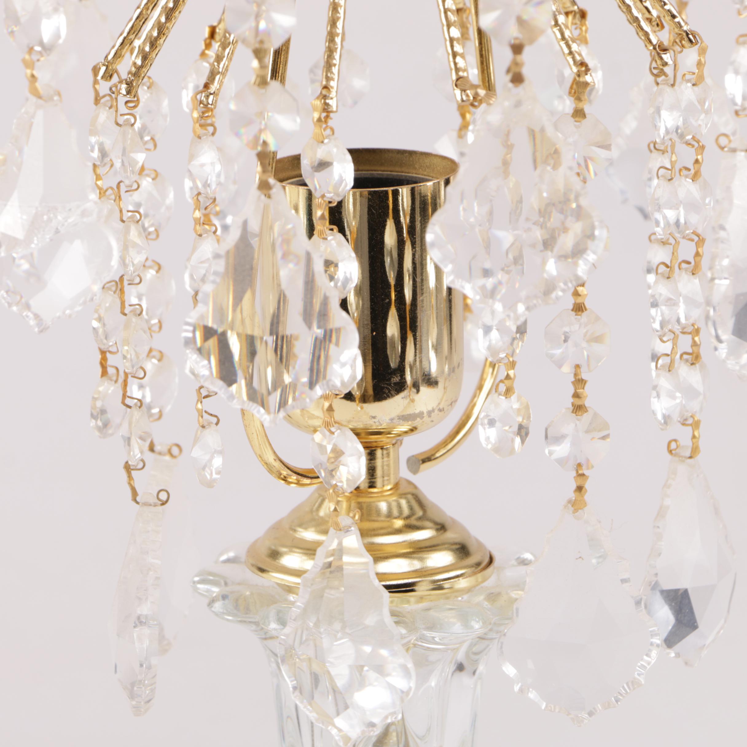 Crystal Chandelier Drop Table Lamp