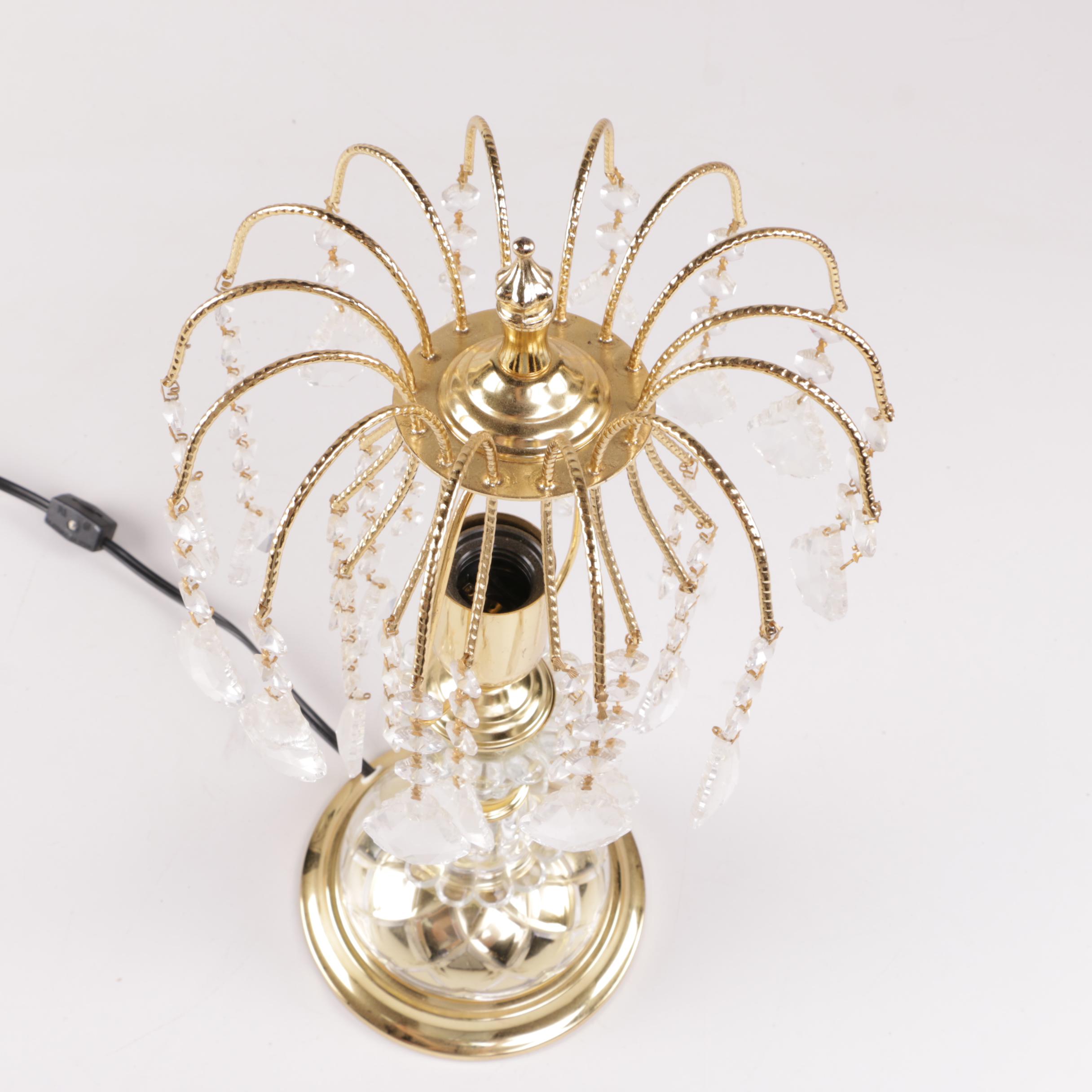 Crystal Chandelier Drop Table Lamp