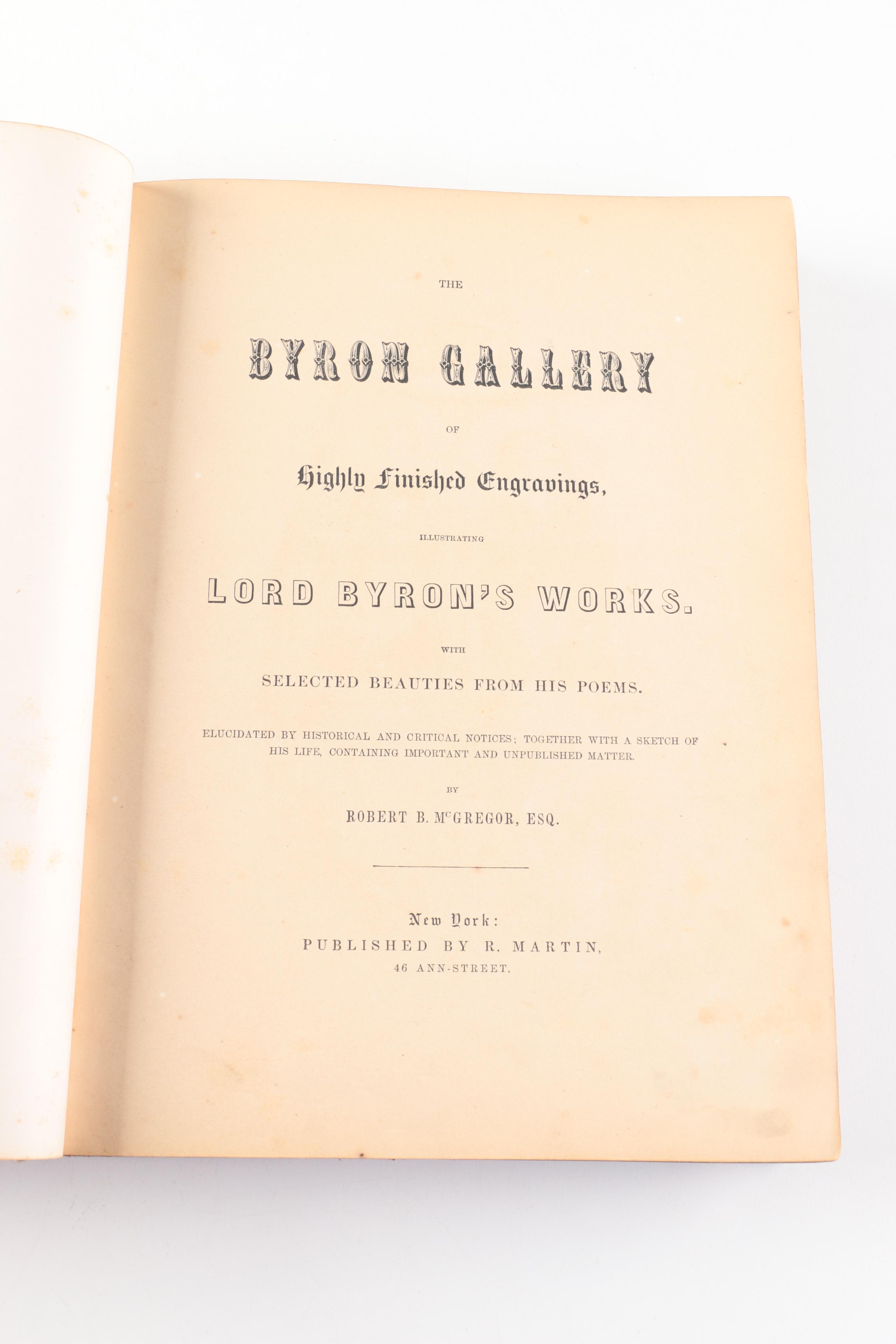 1849 "The Byron Gallery of Engravings" Illustrations of Lord Byron's Poetry