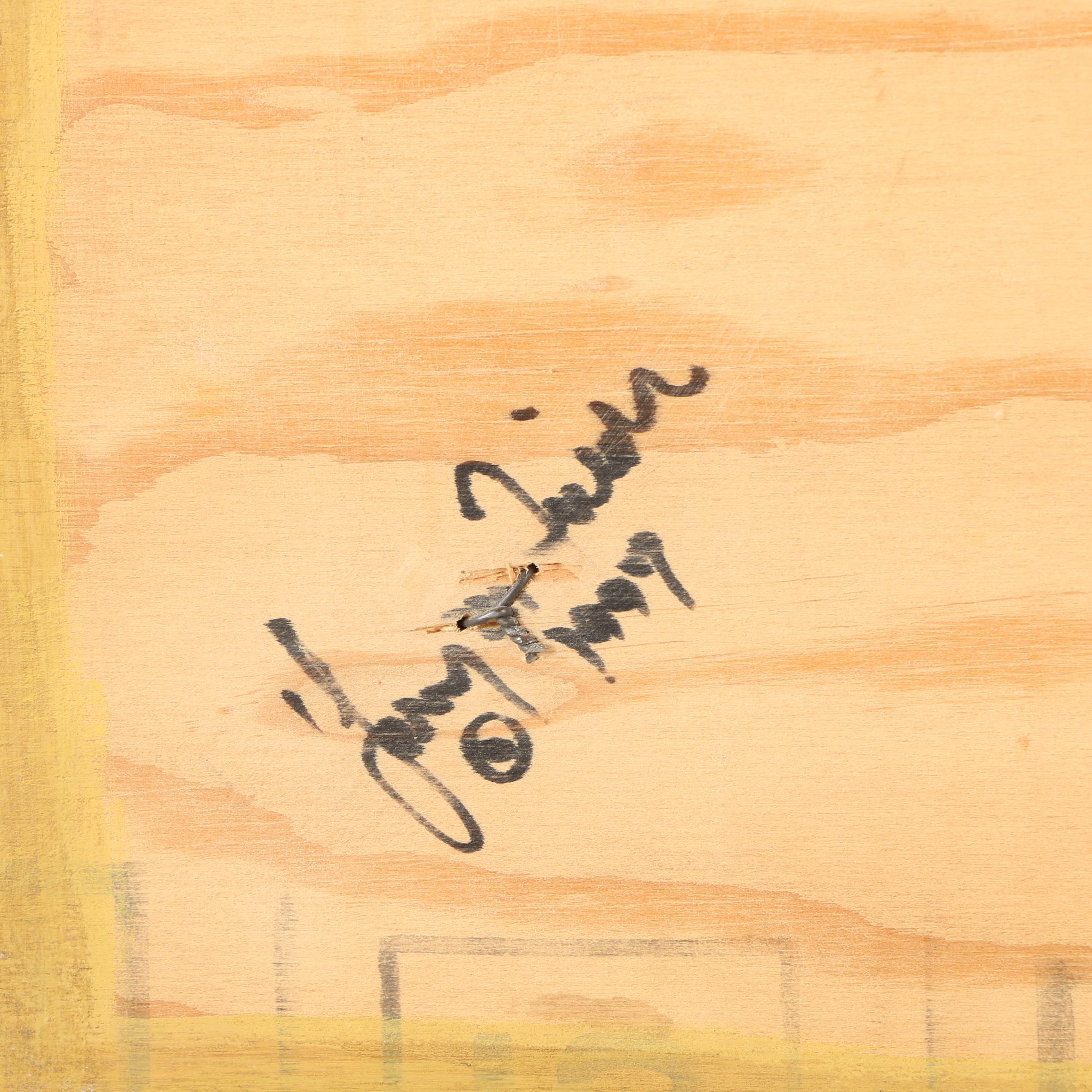 Framed Wooden and Metal Mixed Media Art