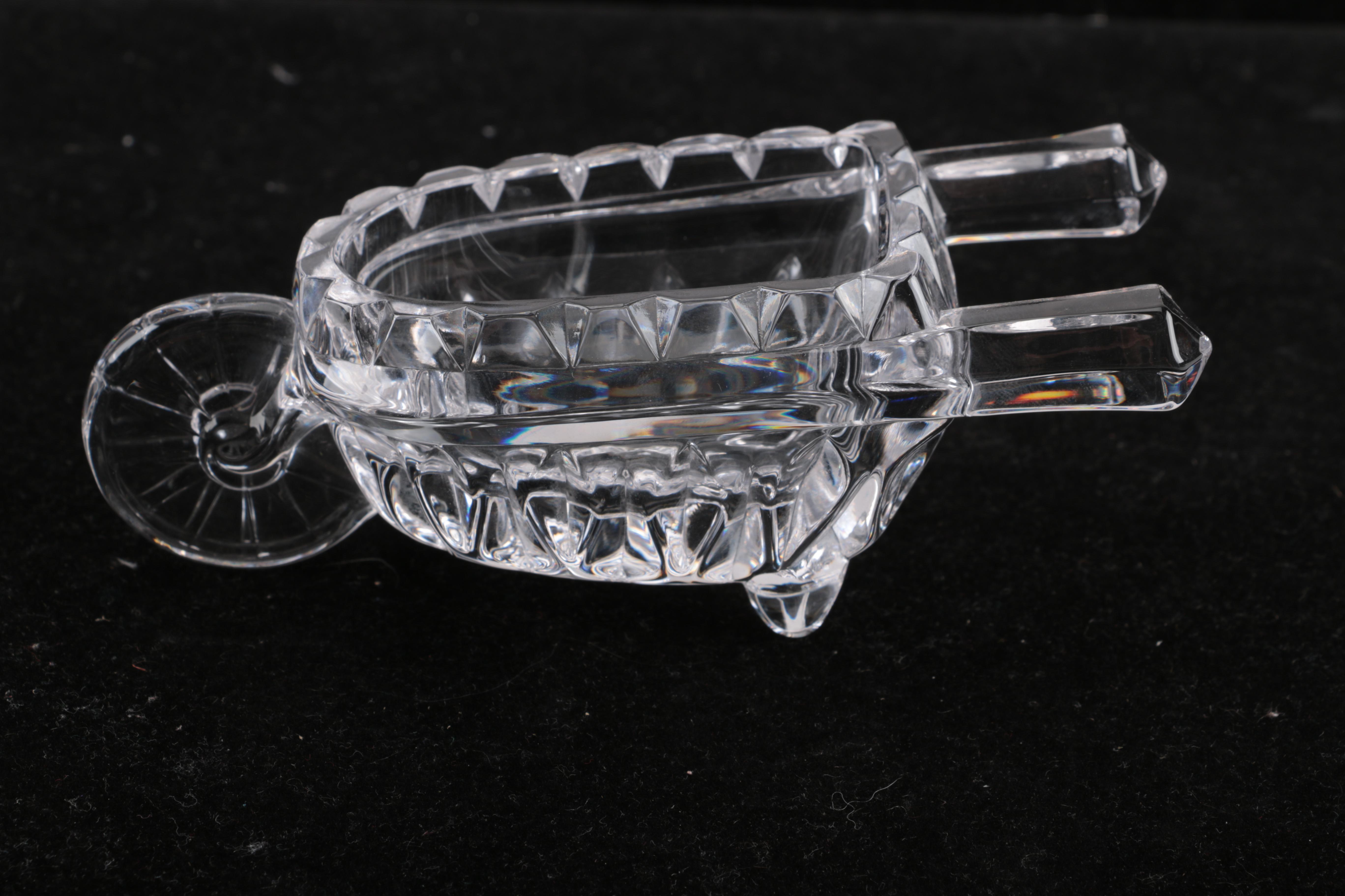 Crystal Wheelbarrow Figurine