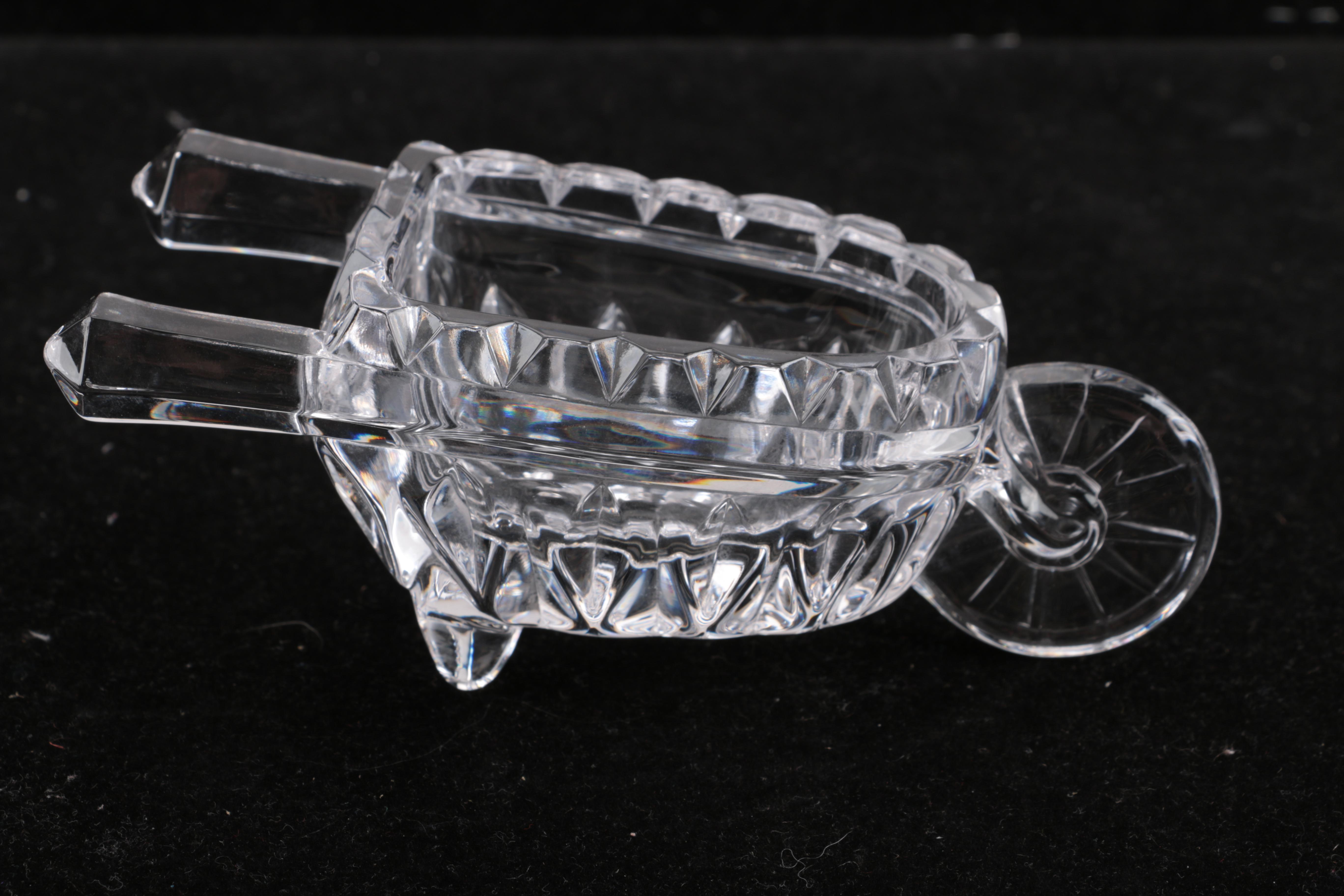 Crystal Wheelbarrow Figurine