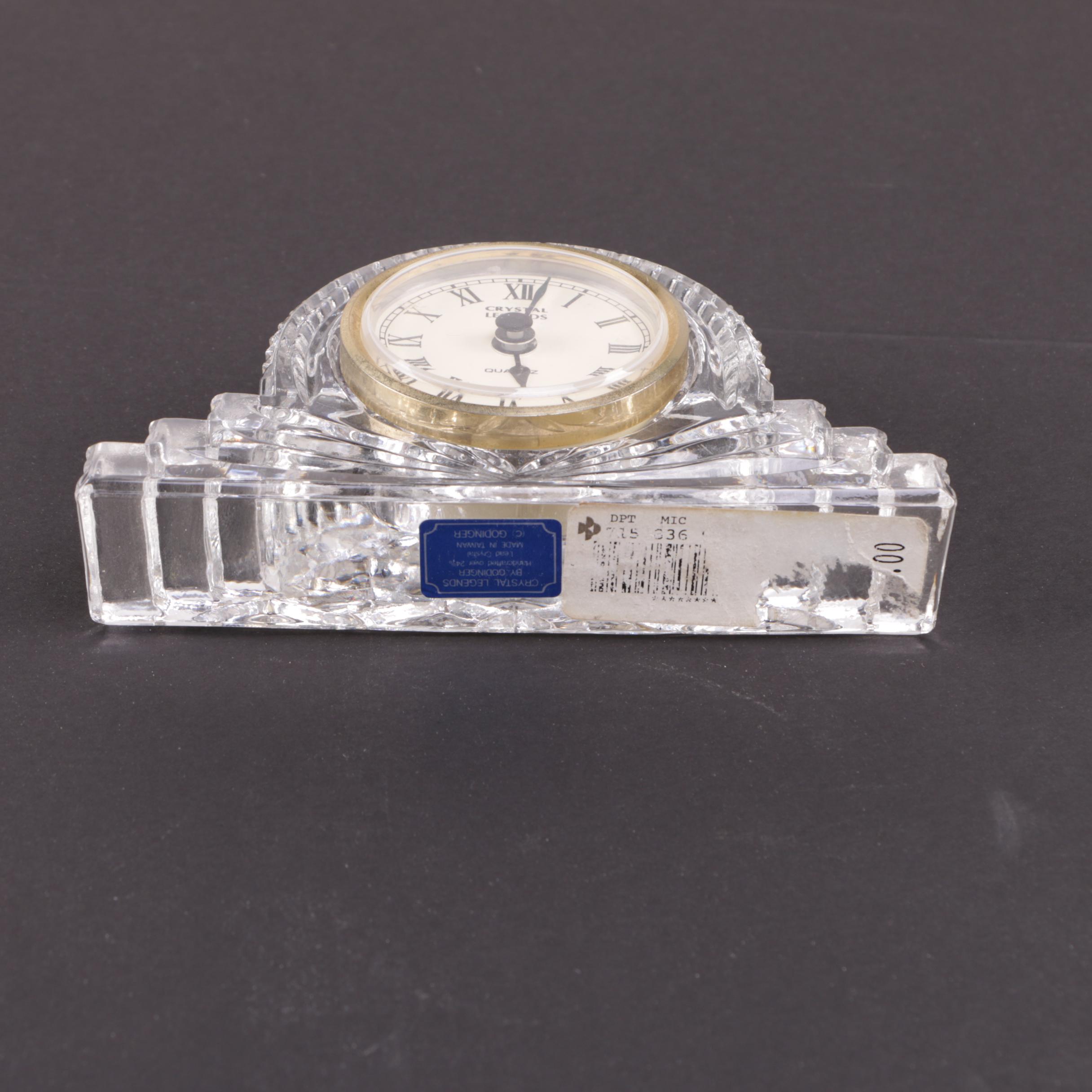 Godinger "Crystal Legends" Accent Clock