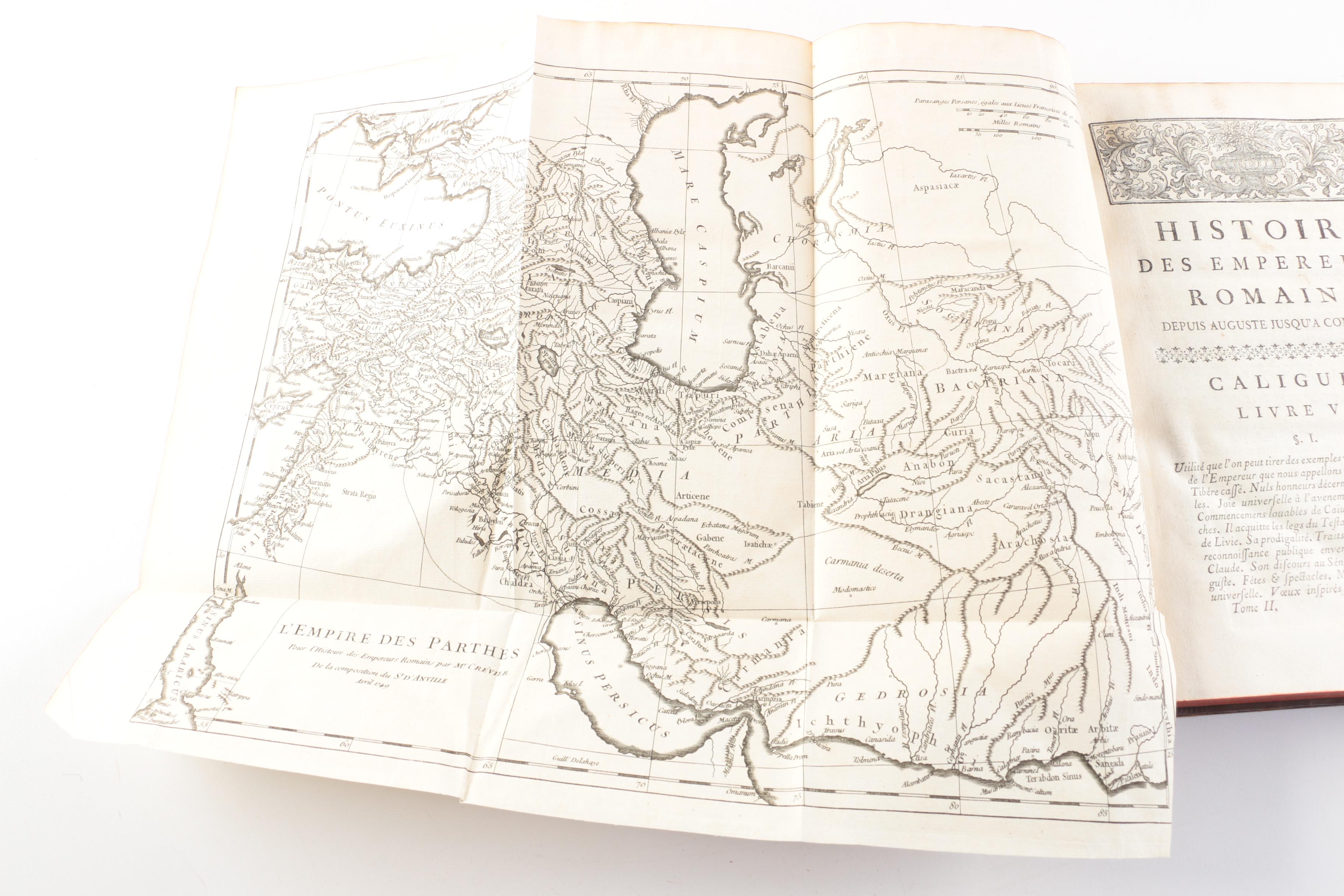 1751 Volume II "Histoire des Empereurs Romains" by Crevier