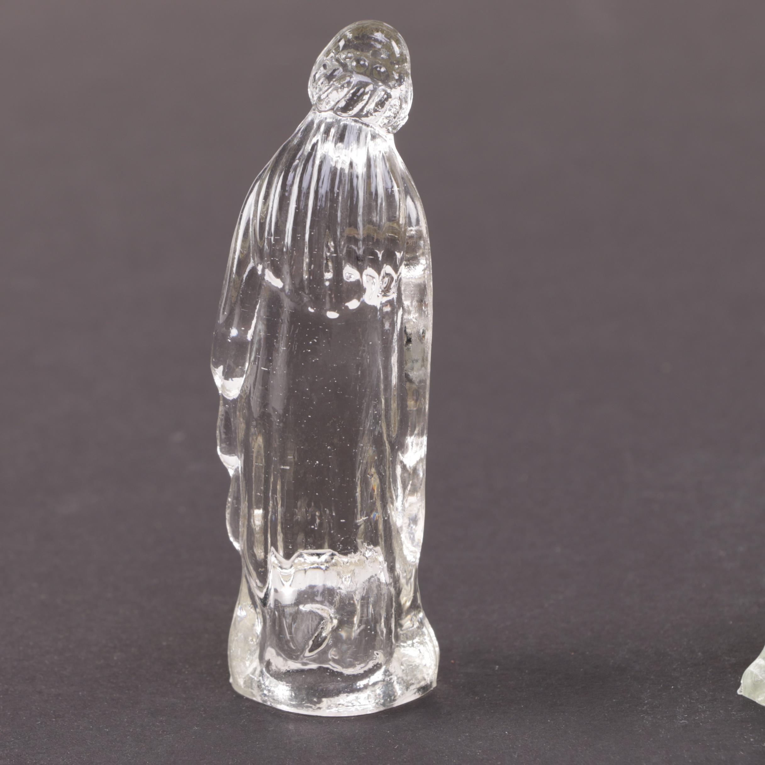 Glass Nativity Figurine Set