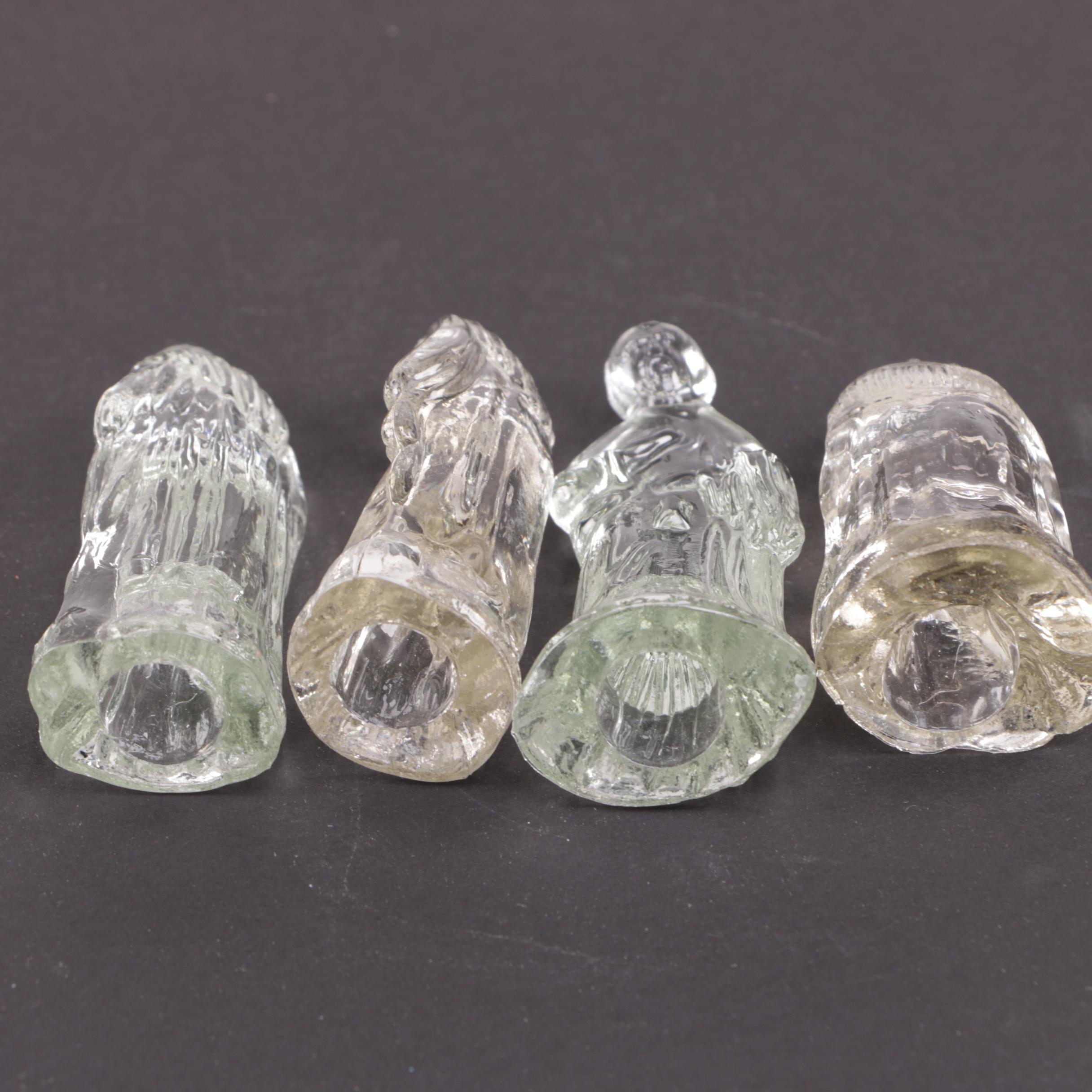 Glass Nativity Figurine Set