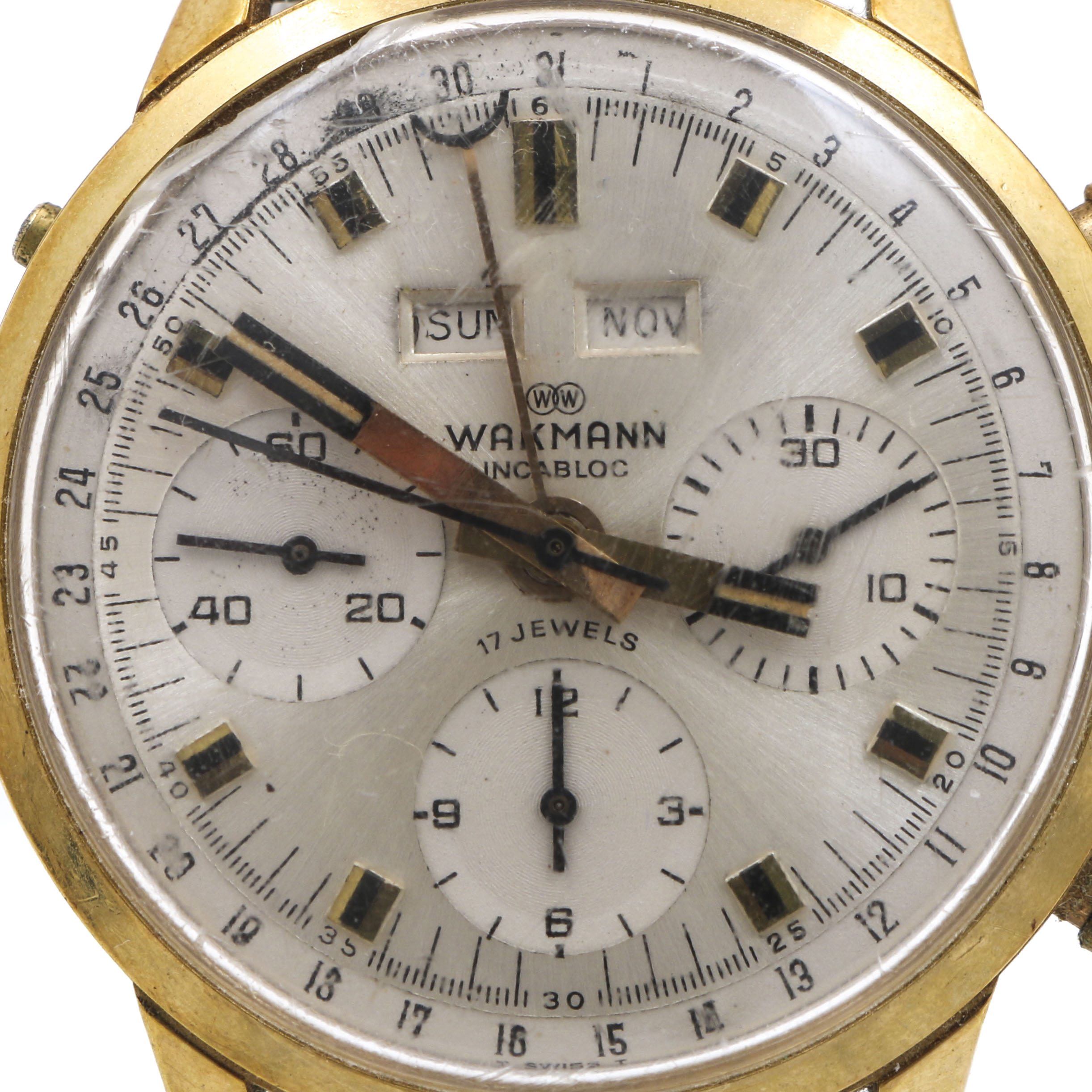 Wakmann Incabloc Stainless Steel Watch