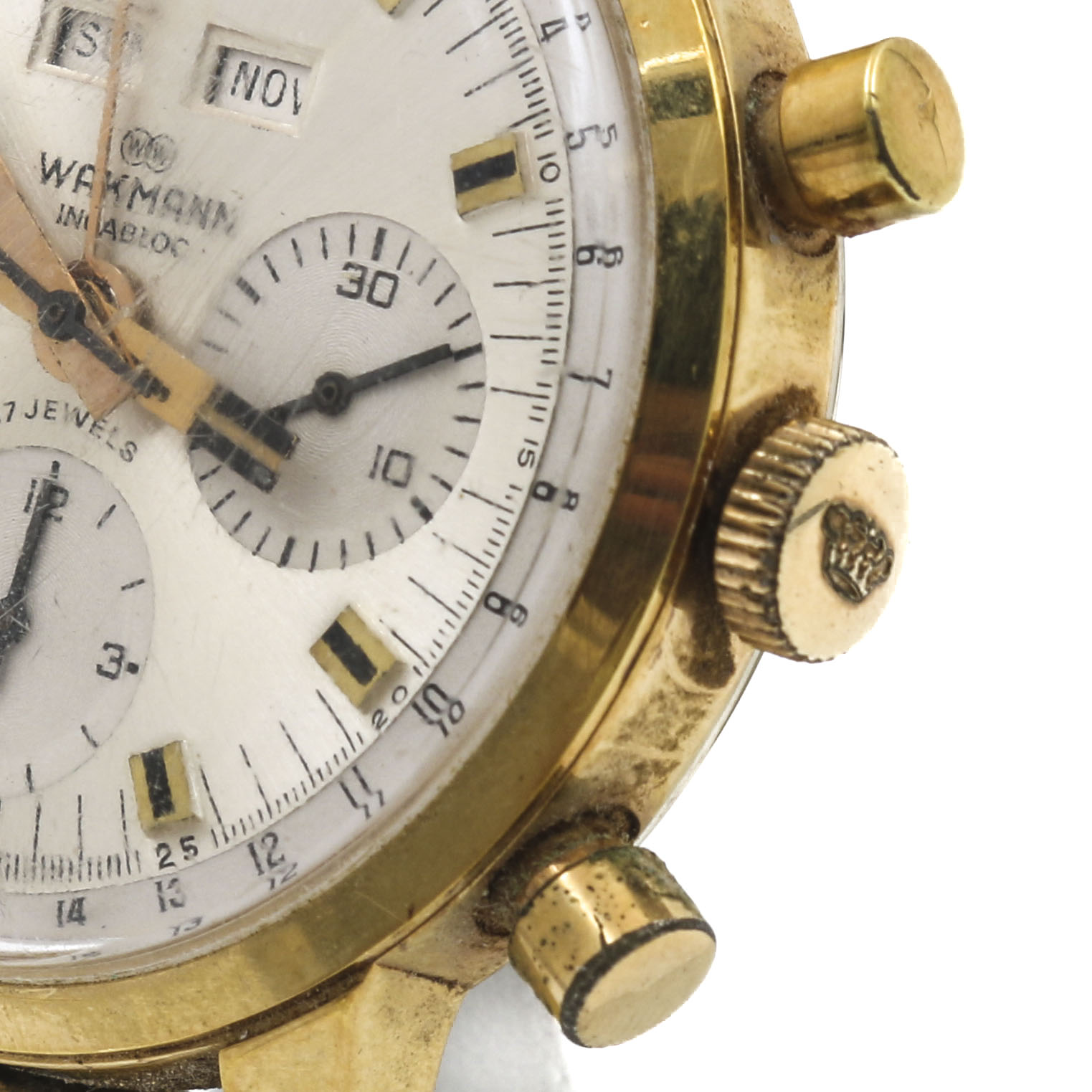 Wakmann Incabloc Stainless Steel Watch