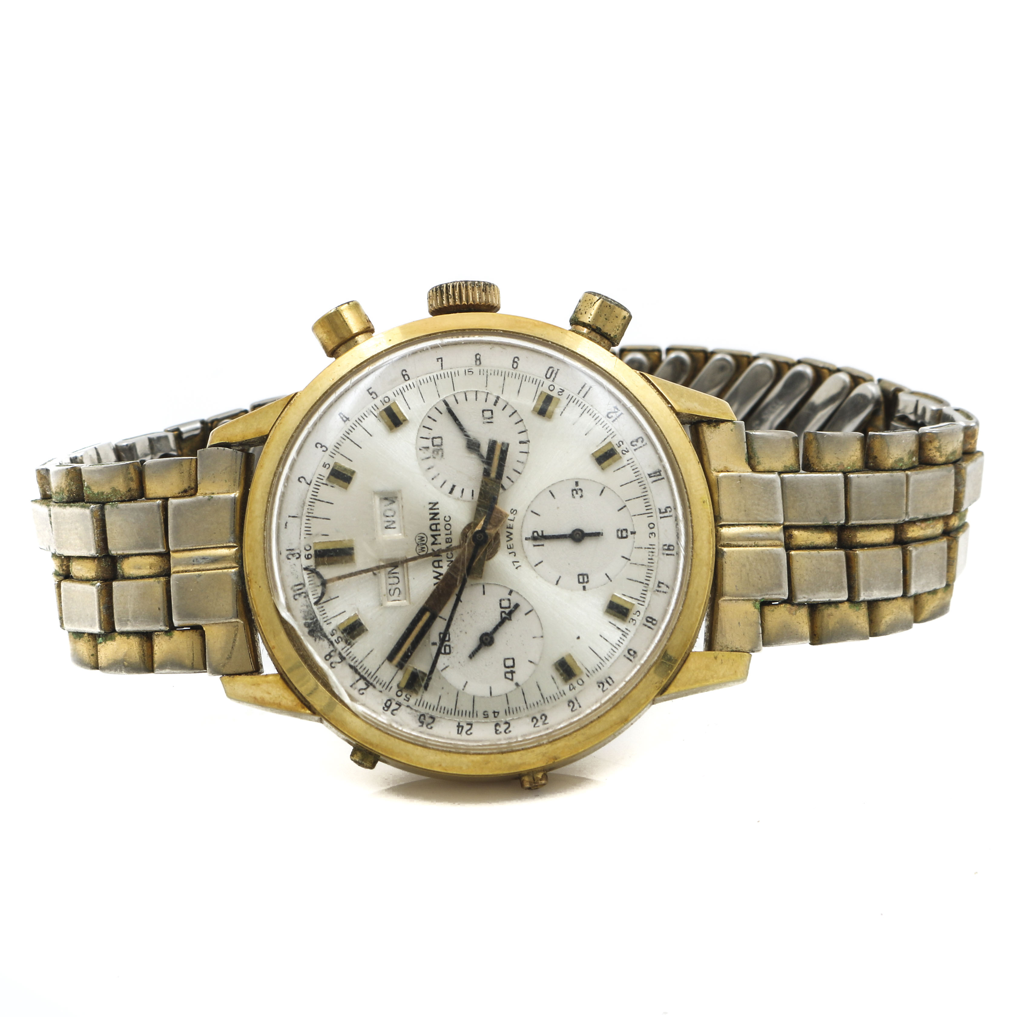 Wakmann Incabloc Stainless Steel Watch