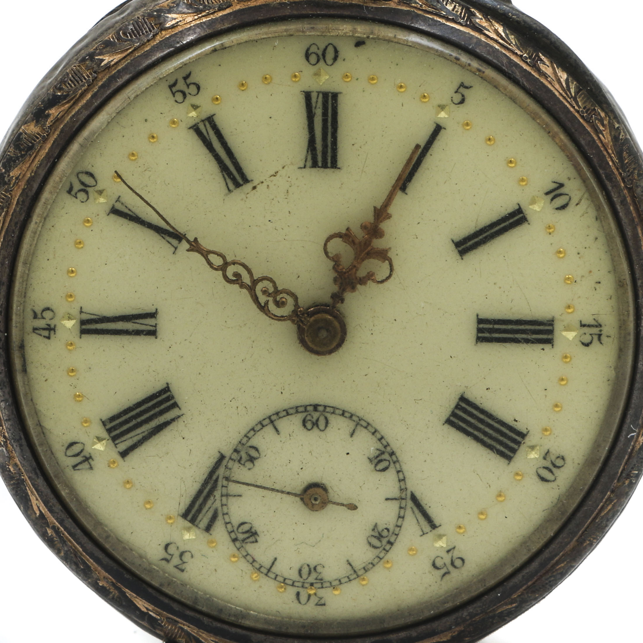 Antique 800 Silver Pocket Watch