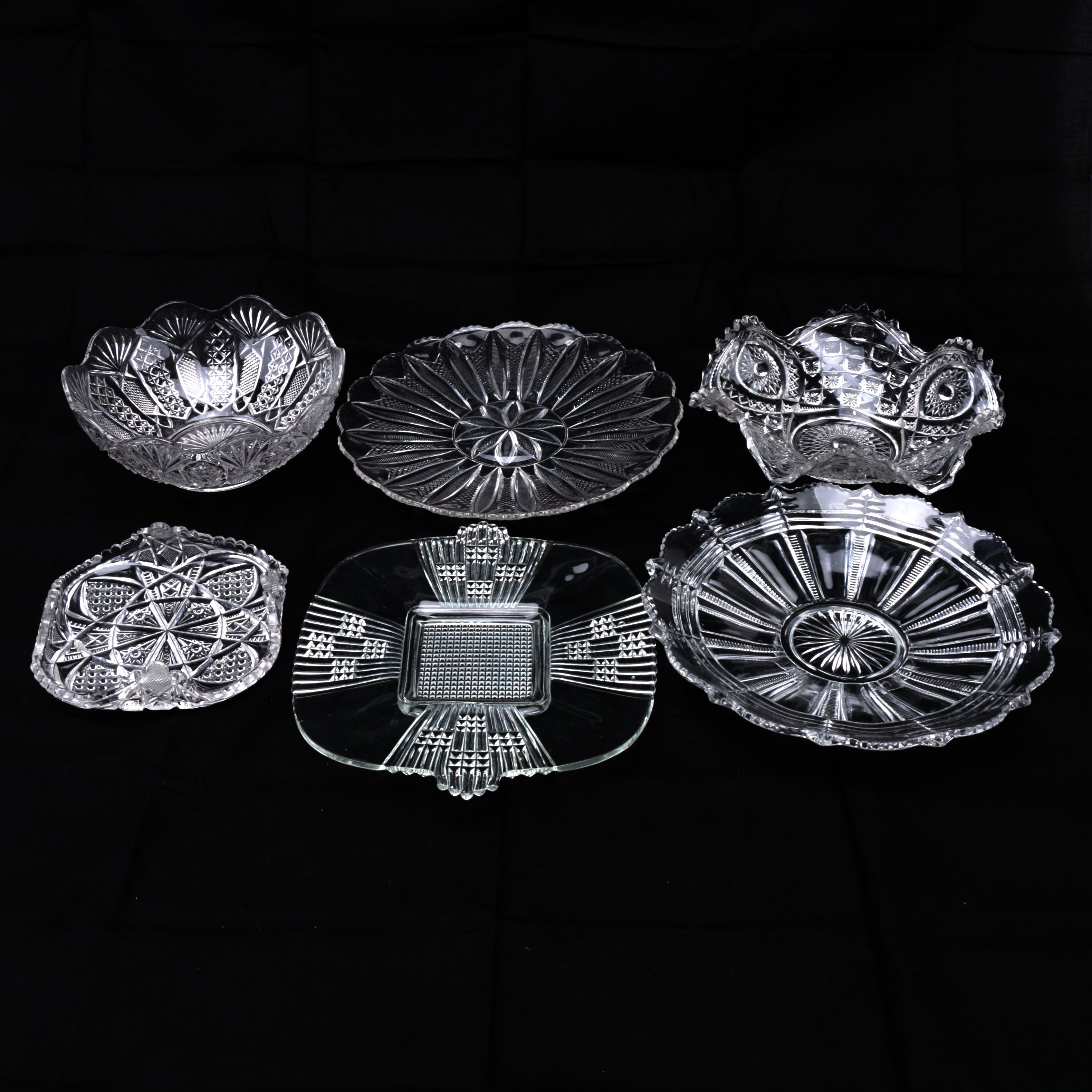 Assorted Cut Glass Decor