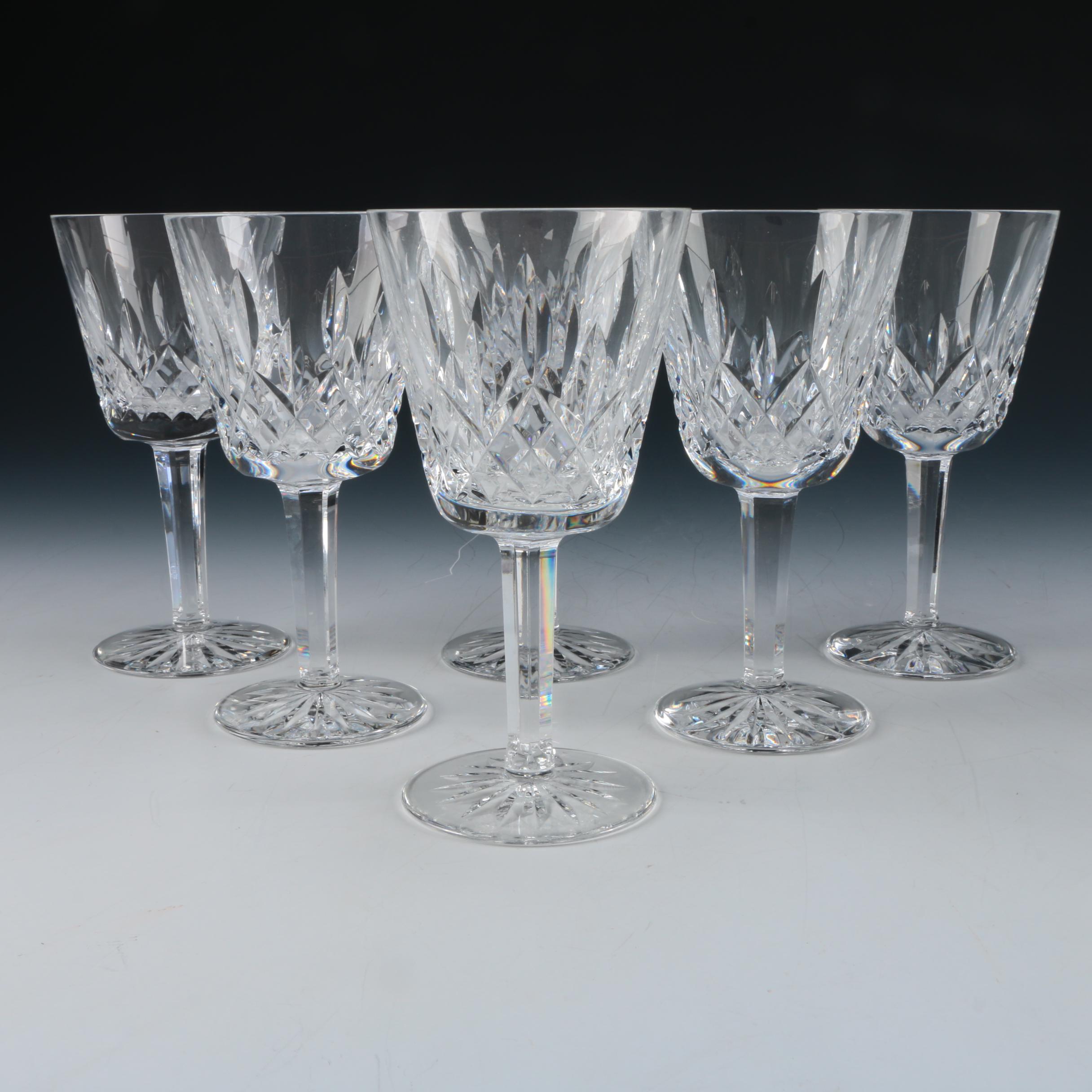 Waterford Crystal "Lismore" Claret Wine Glasses