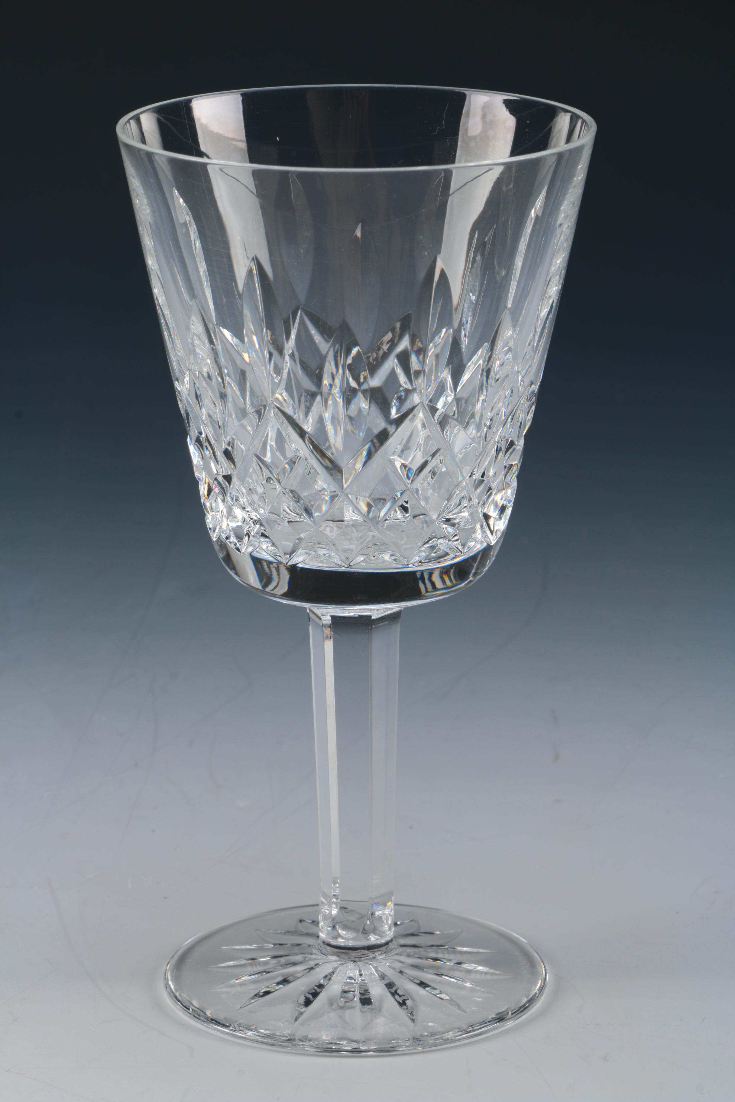 Waterford Crystal "Lismore" Claret Wine Glasses
