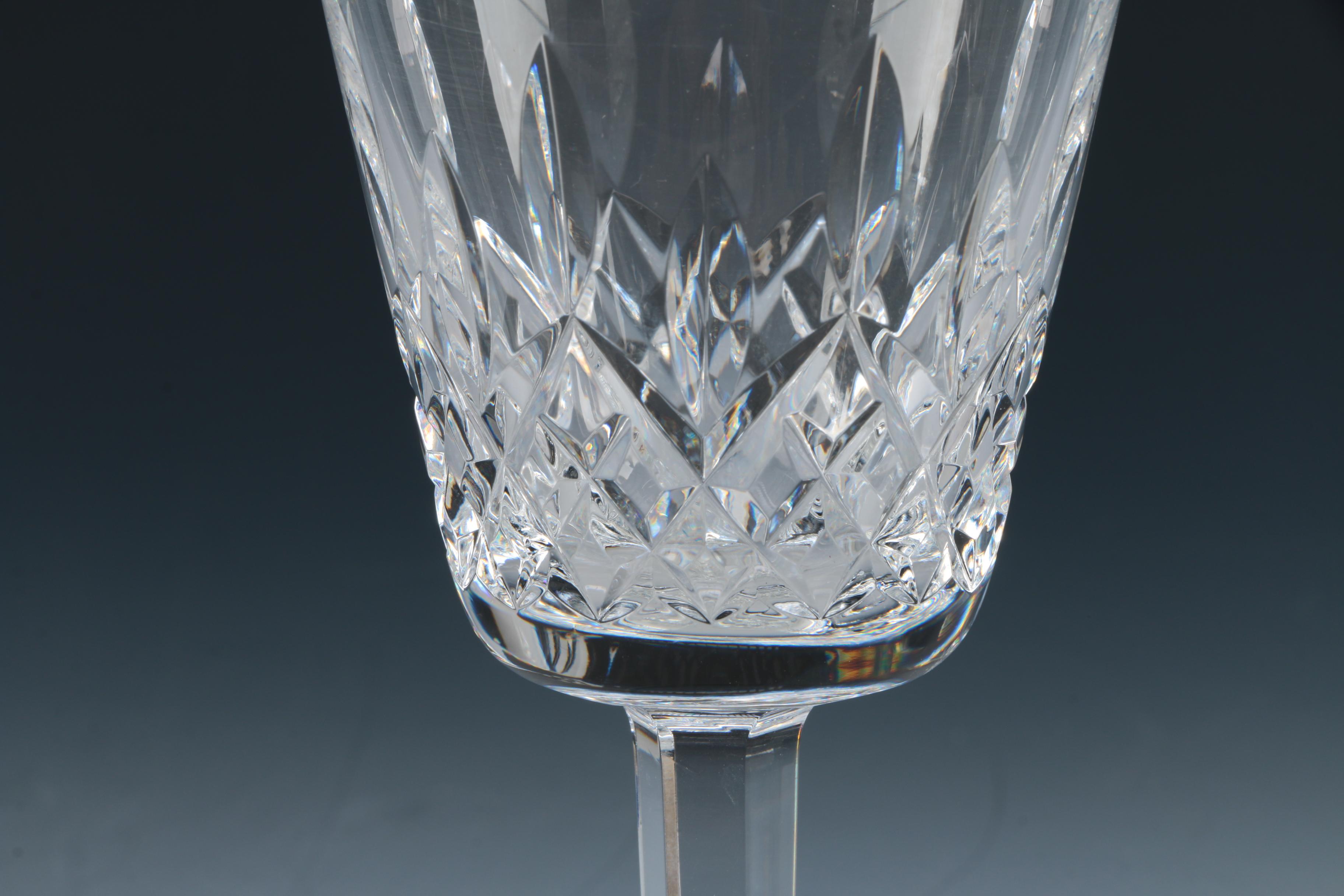 Waterford Crystal "Lismore" Claret Wine Glasses