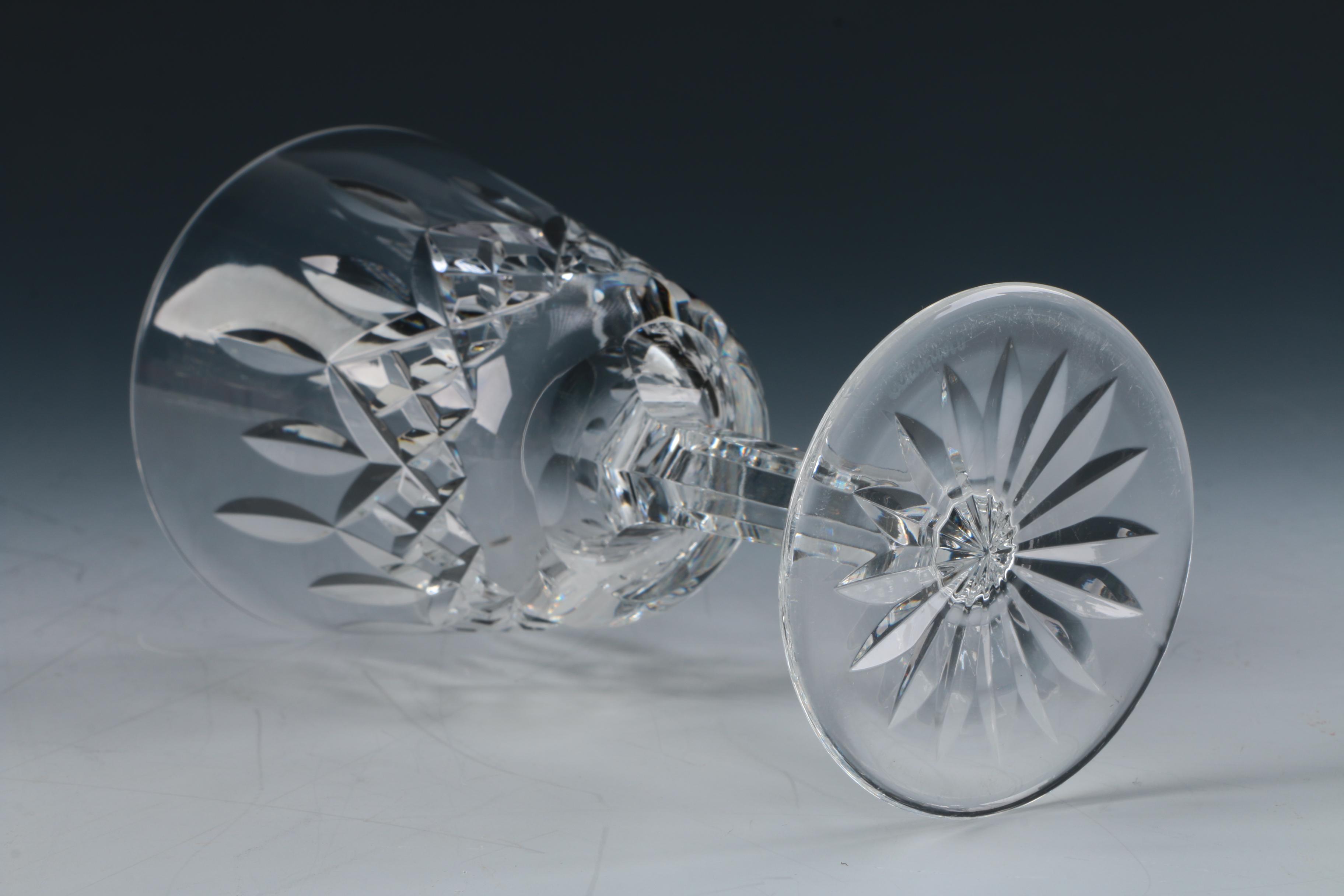 Waterford Crystal "Lismore" Claret Wine Glasses