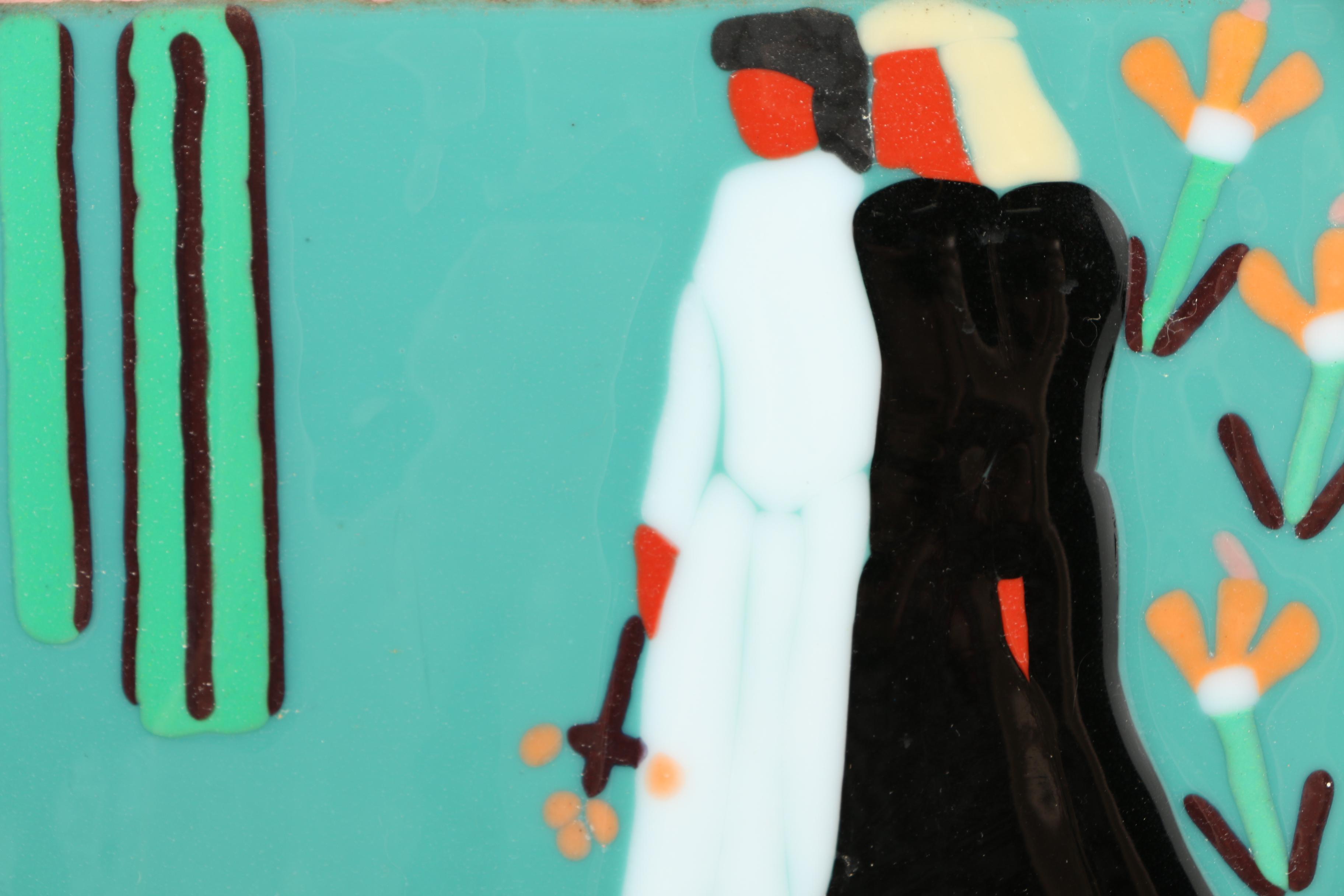 Dawn Adams and Dale Steffey 1991 Fused Glass Scene "Dream Image"