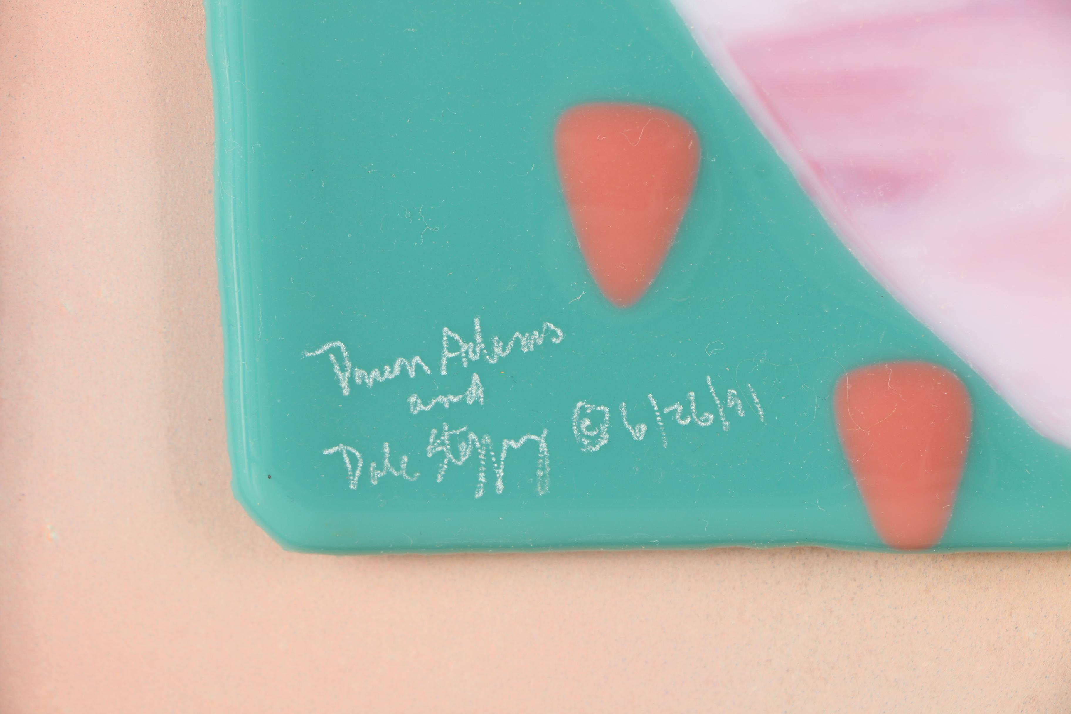 Dawn Adams and Dale Steffey 1991 Fused Glass Scene "Dream Image"