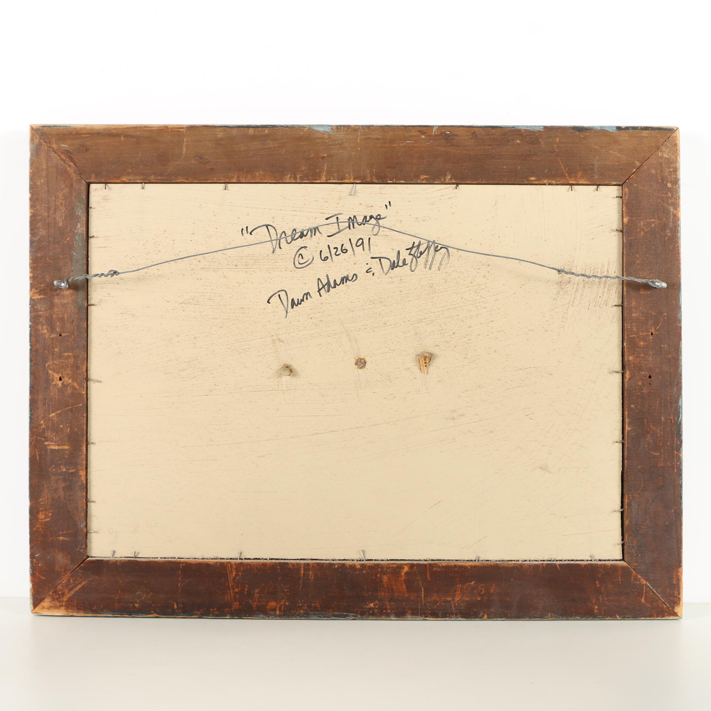 Dawn Adams and Dale Steffey 1991 Fused Glass Scene "Dream Image"