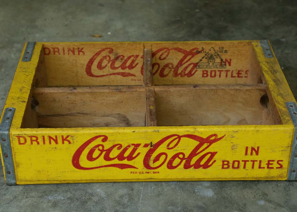 Vintage Coca-Cola Crate and Trays