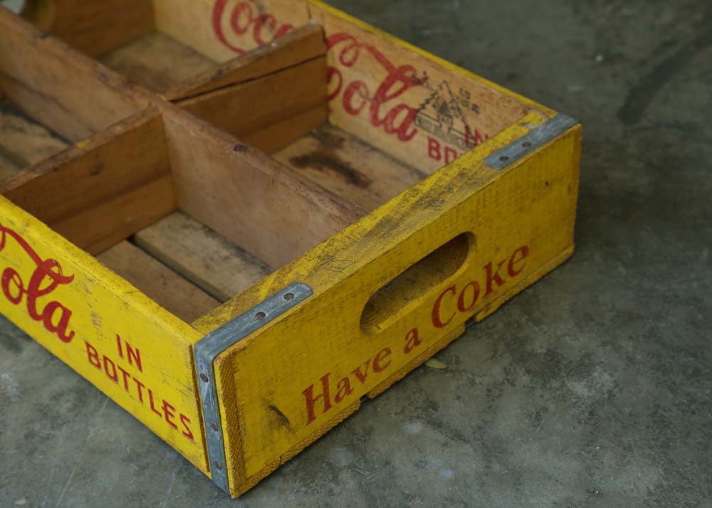 Vintage Coca-Cola Crate and Trays