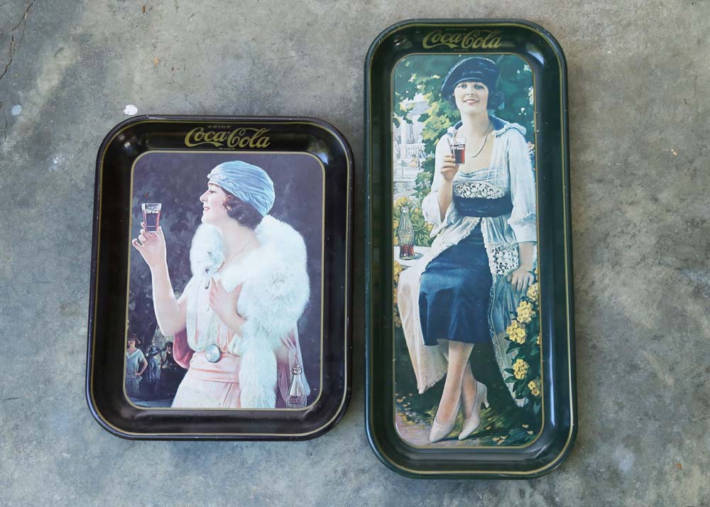 Vintage Coca-Cola Crate and Trays