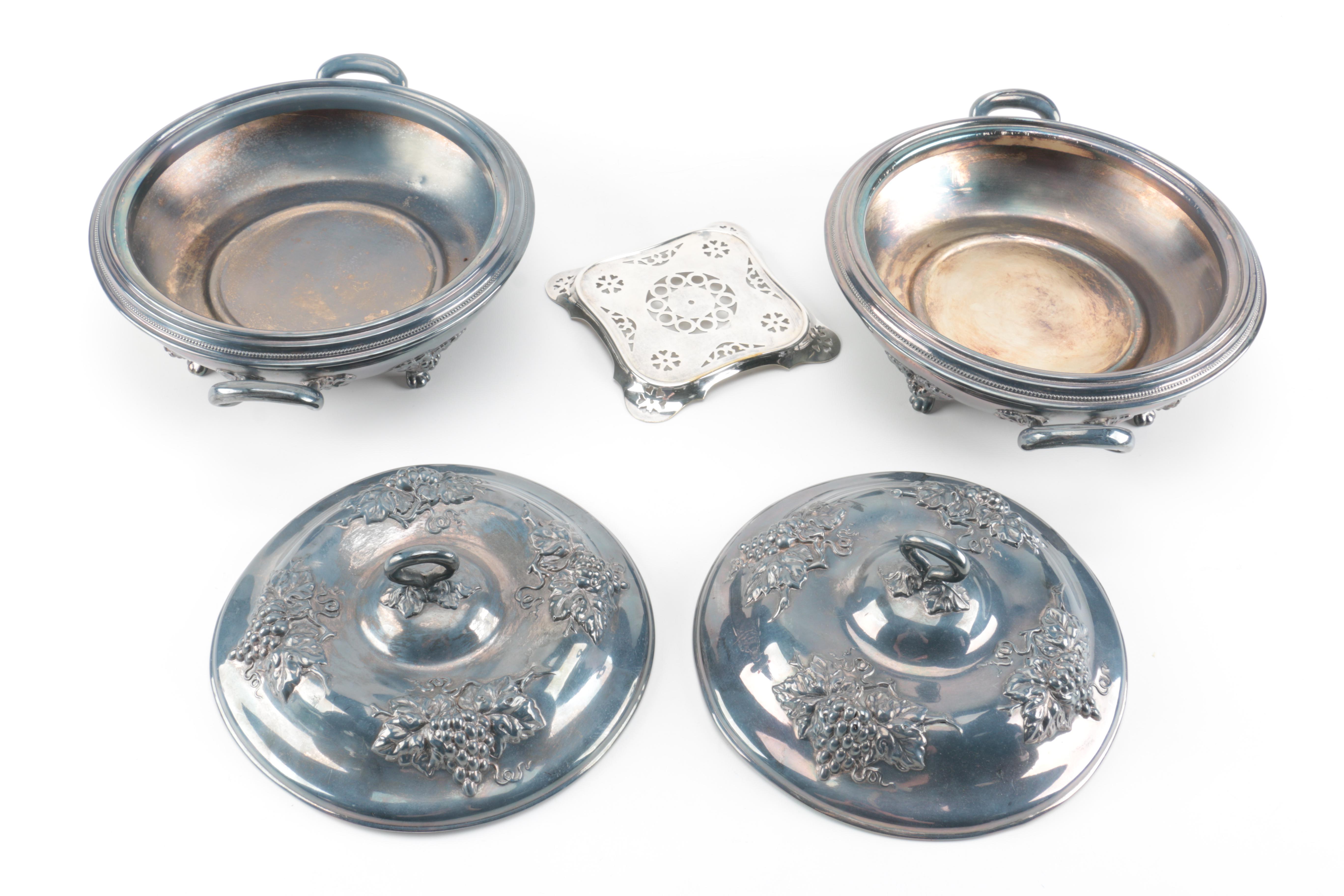 Van Bergh Silver Plate Co and Assorted American Silver Plate Serveware