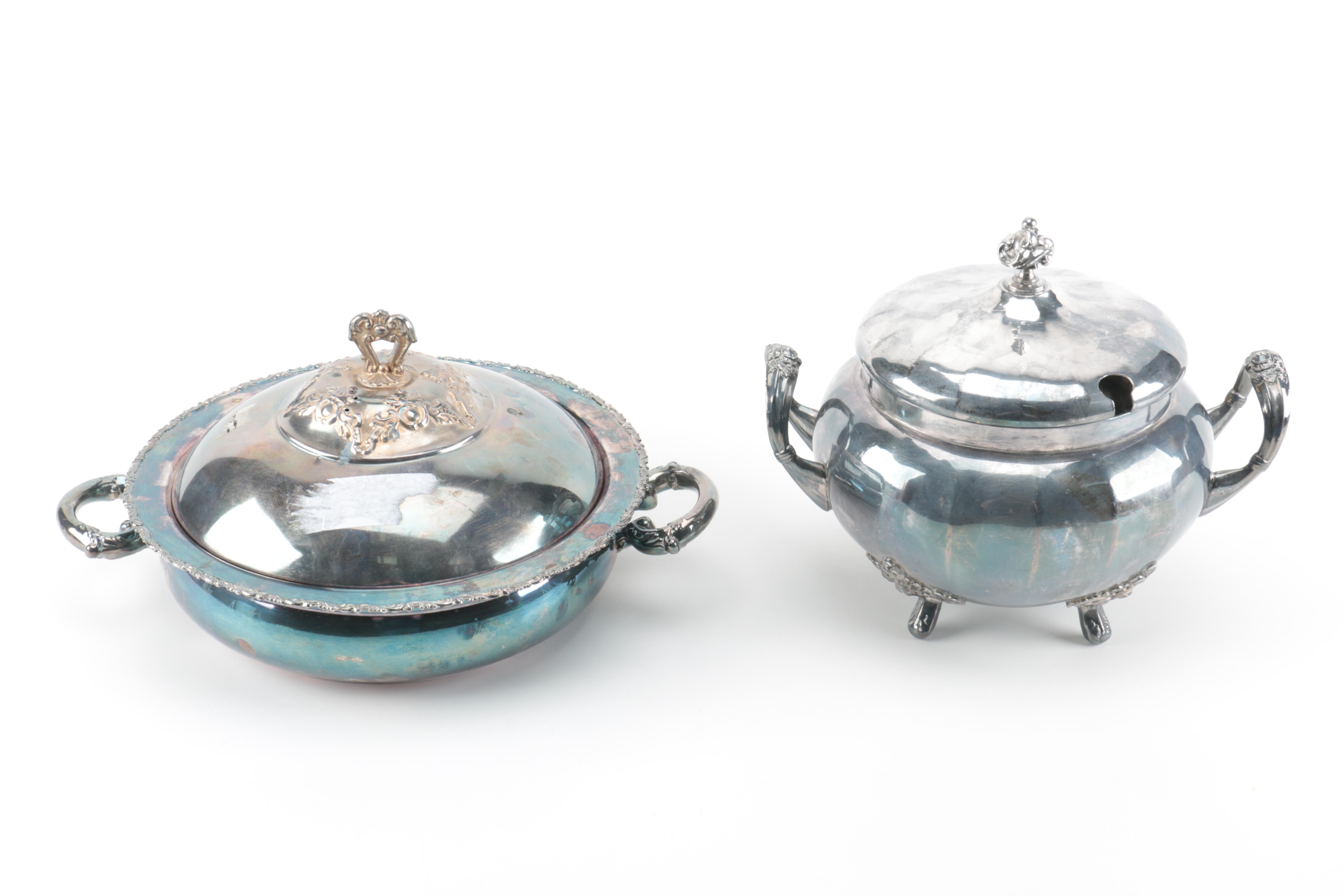 Van Bergh Silver Plate Co and Assorted American Silver Plate Serveware