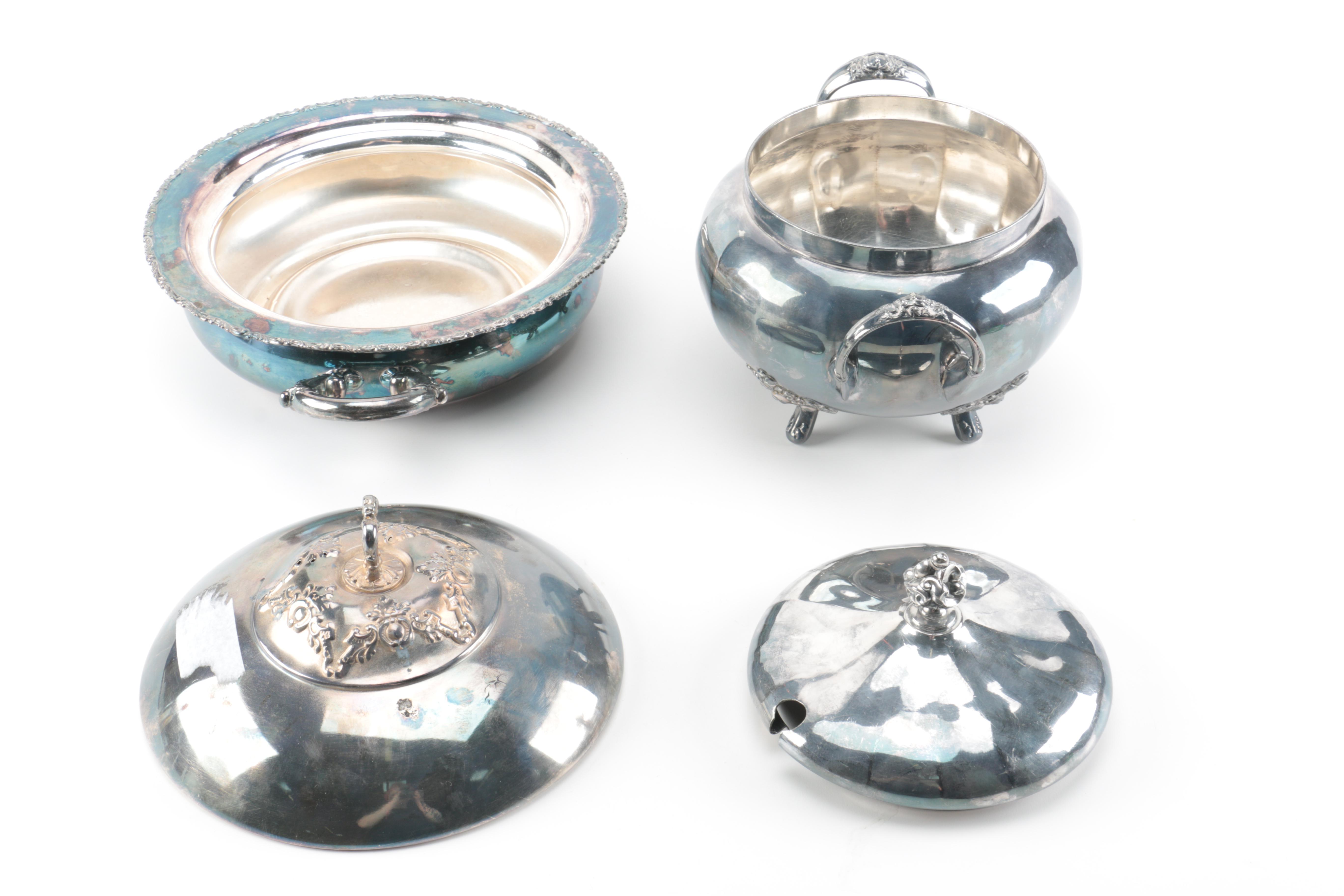 Van Bergh Silver Plate Co and Assorted American Silver Plate Serveware