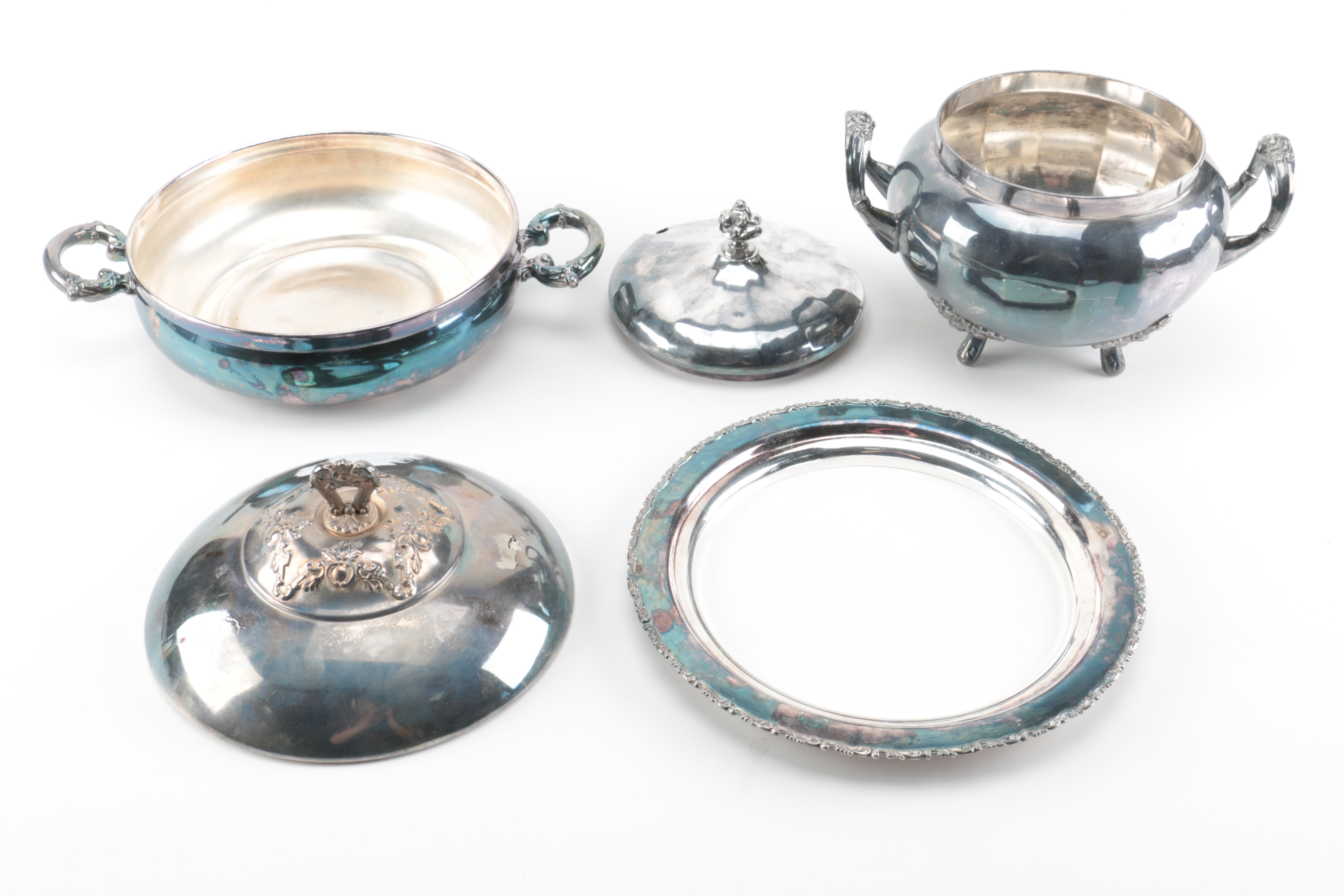 Van Bergh Silver Plate Co and Assorted American Silver Plate Serveware