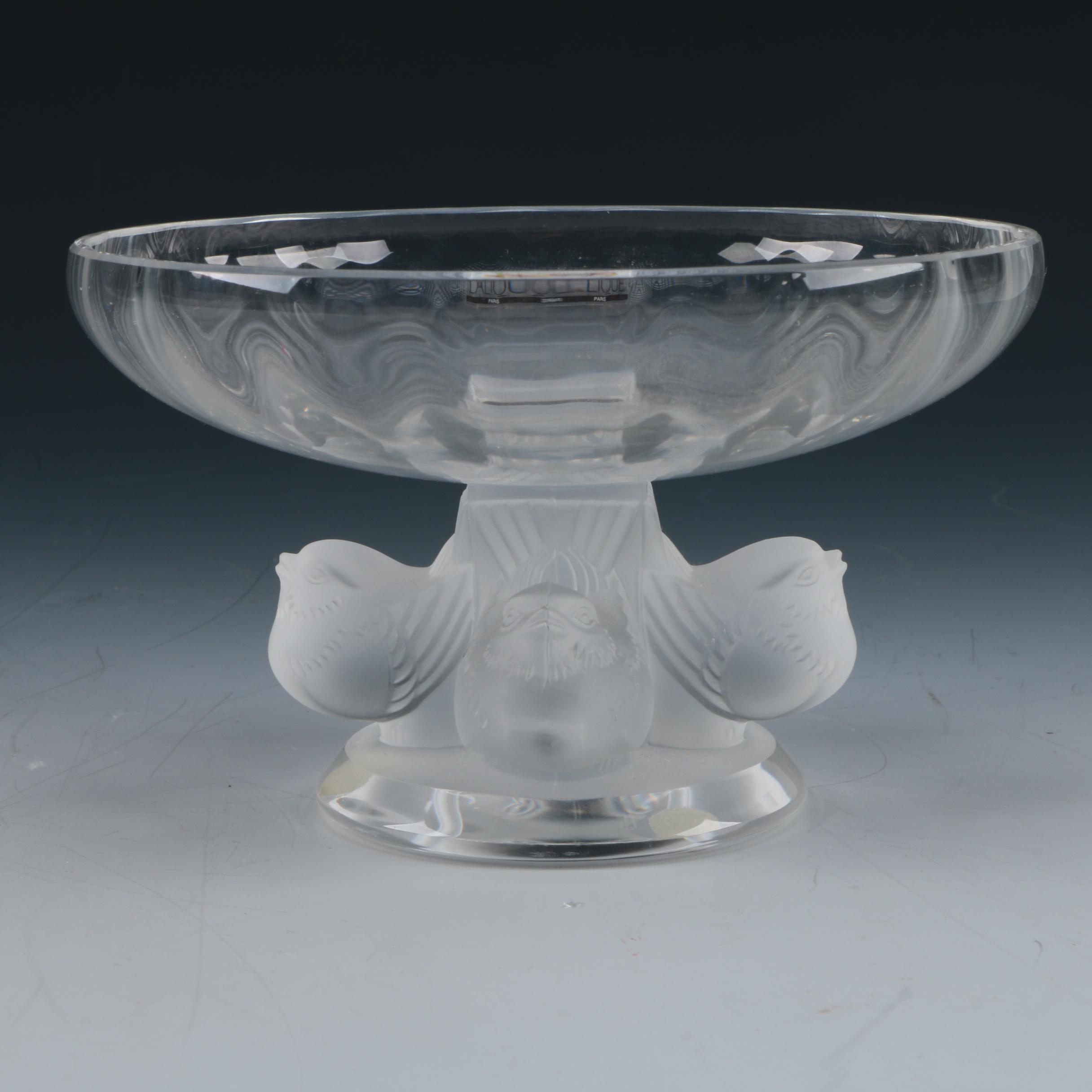Lalique Crystal "Nogent" Compote