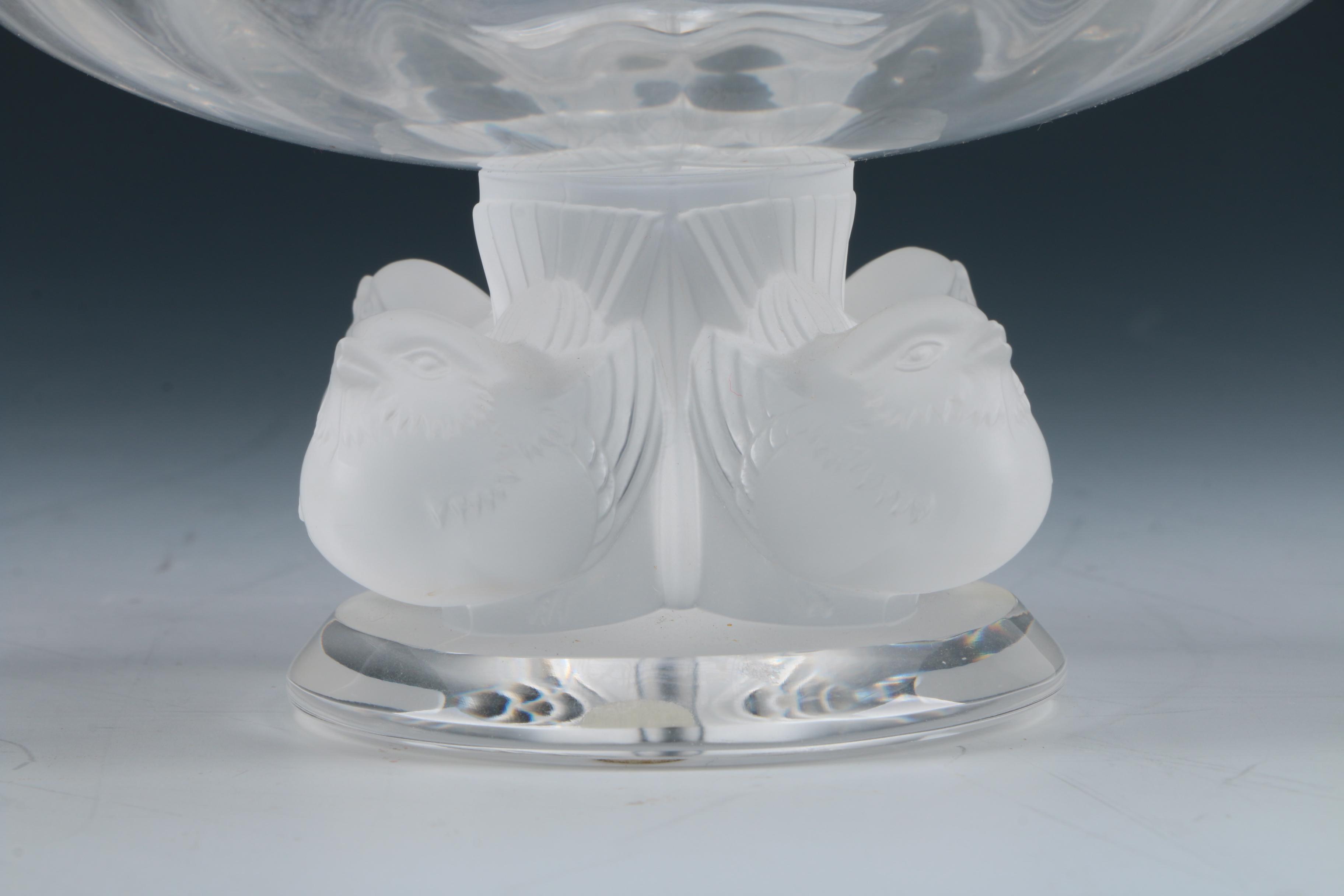 Lalique Crystal "Nogent" Compote