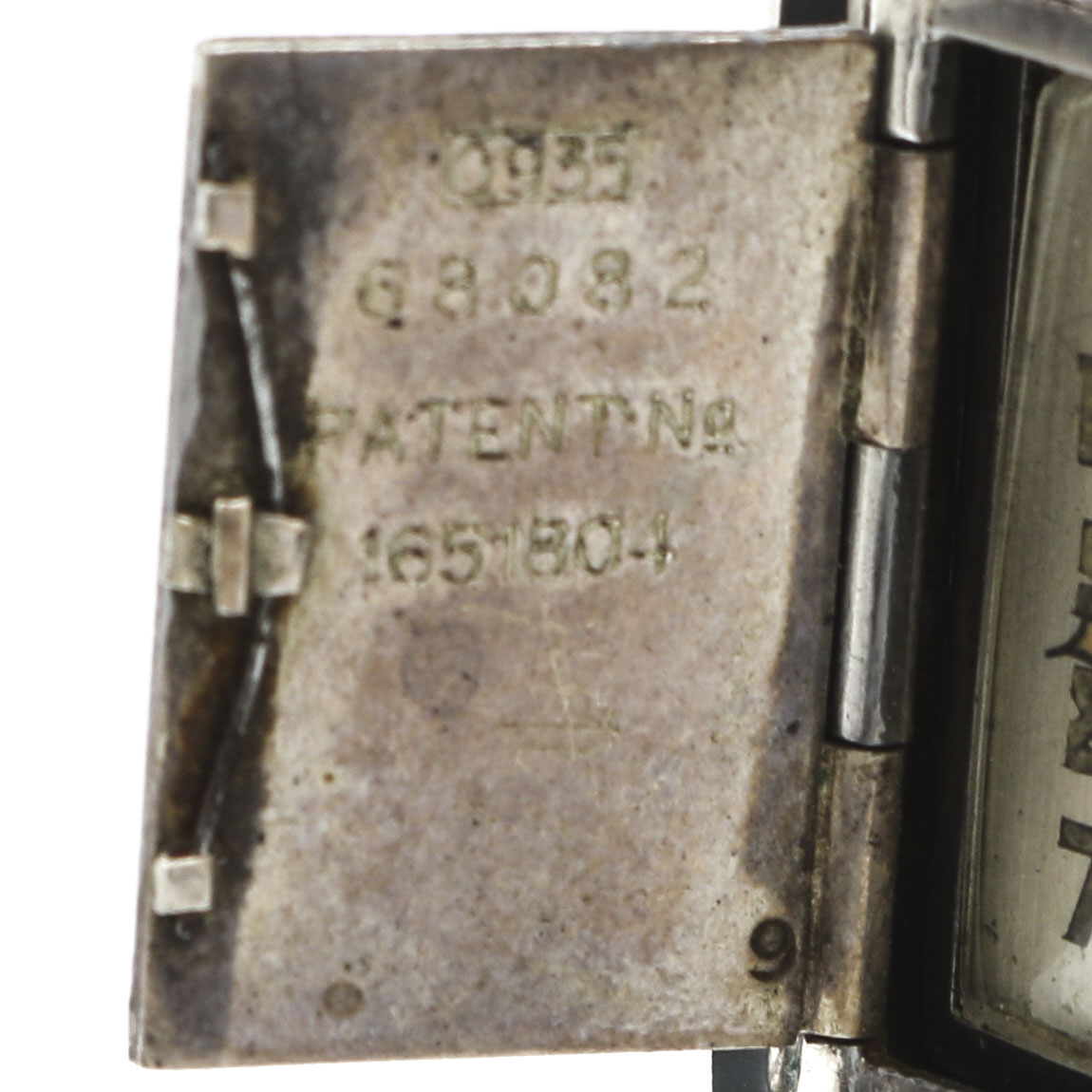 Bauer Y Cia 0.935 Silver Pendant Watch With Black and Red Enamel