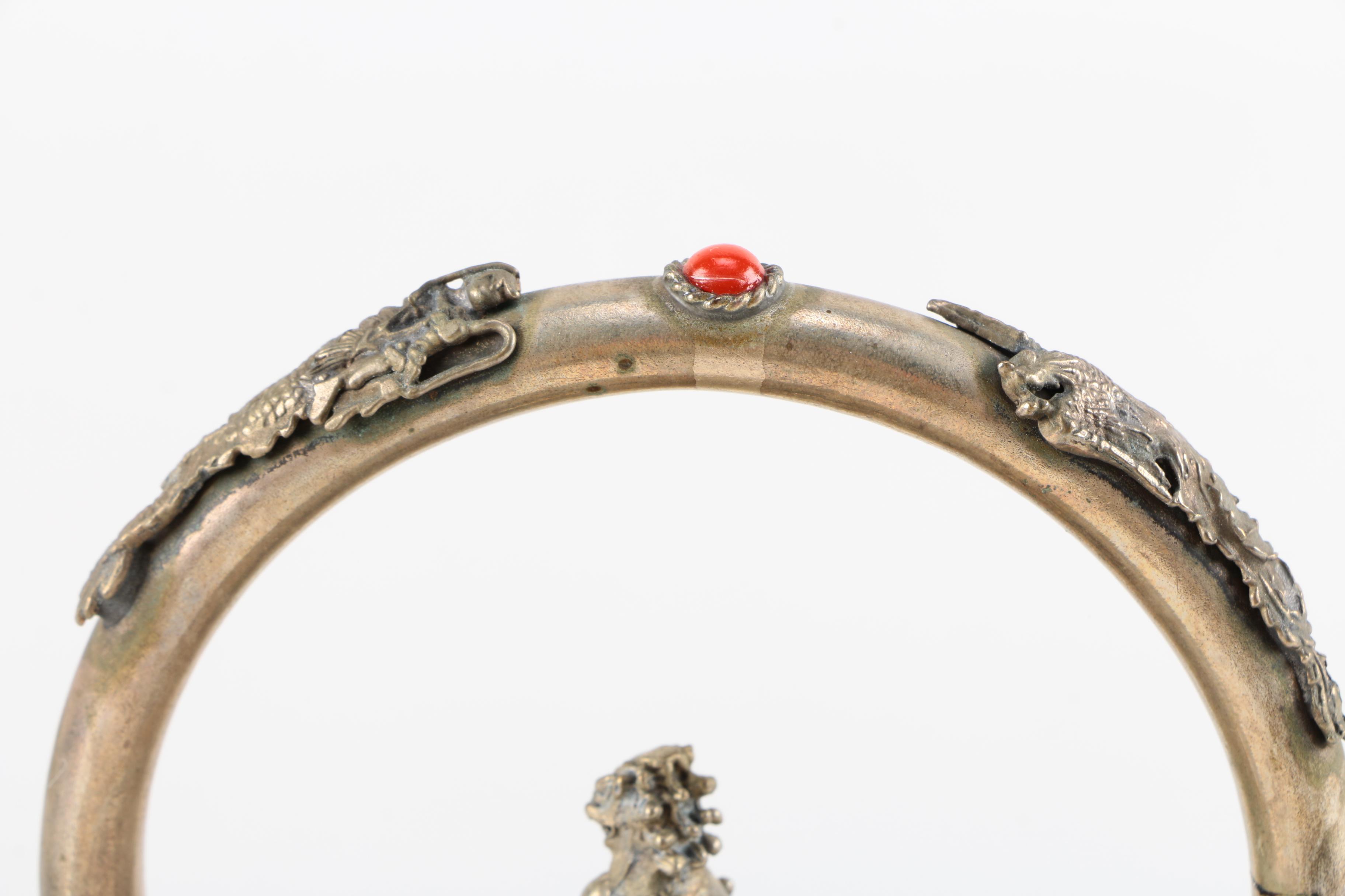 Vintage Chinese Guardian Lion Tea Pot