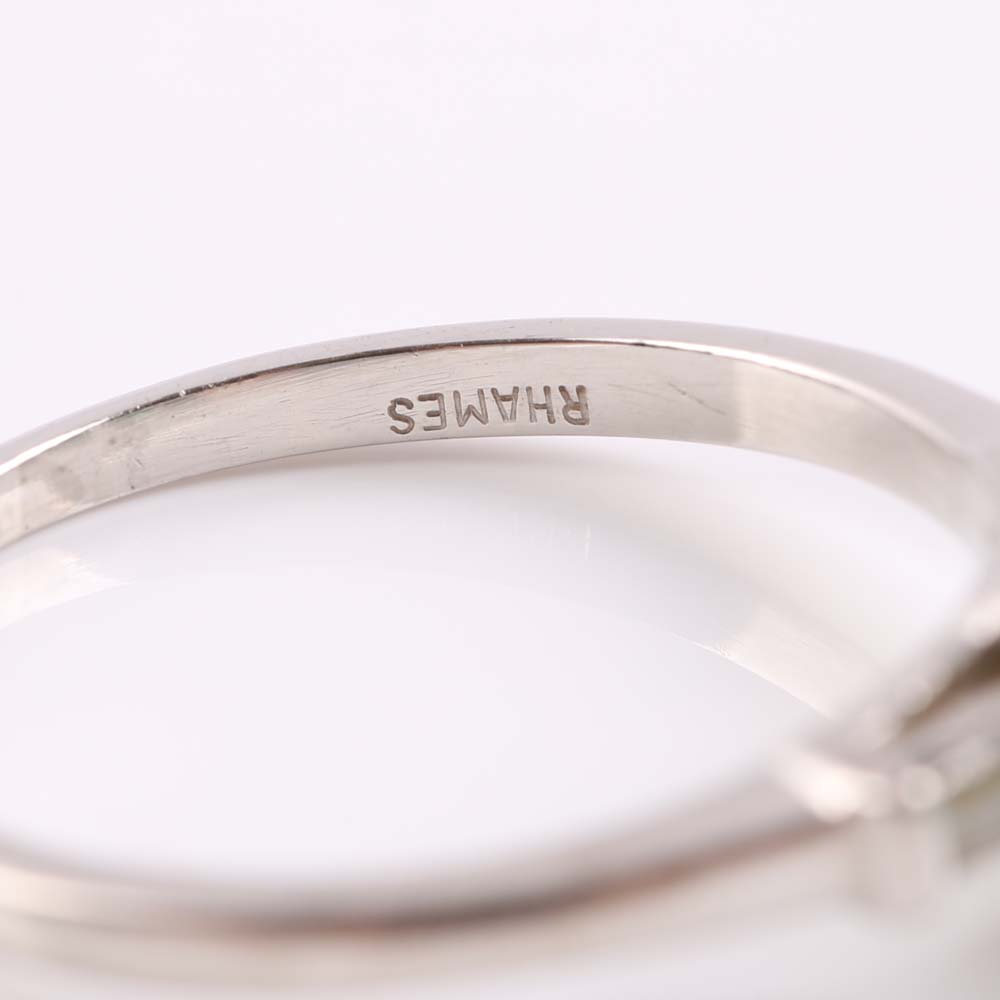 Platinum Emerald and Diamond Ring