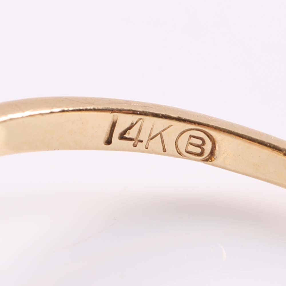 14K Yellow Gold Black Onyx Ring