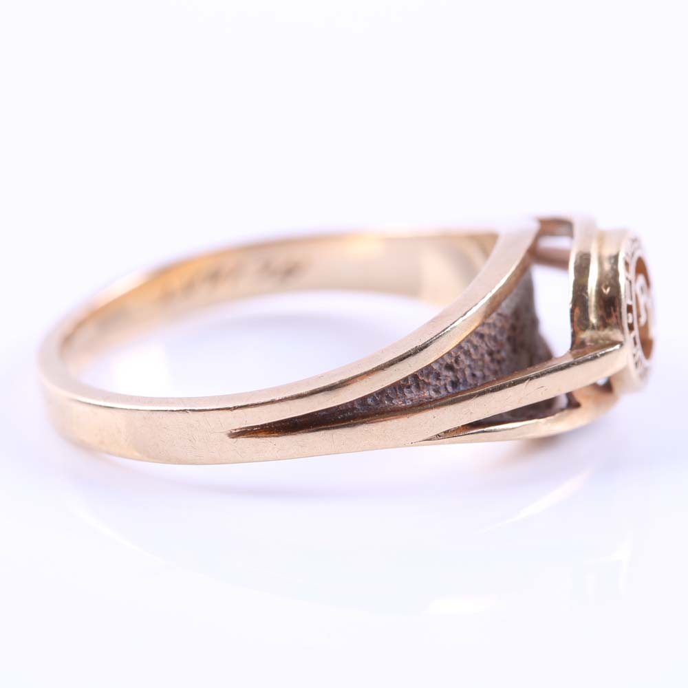 10K Yellow Gold Purdue University Class Ring