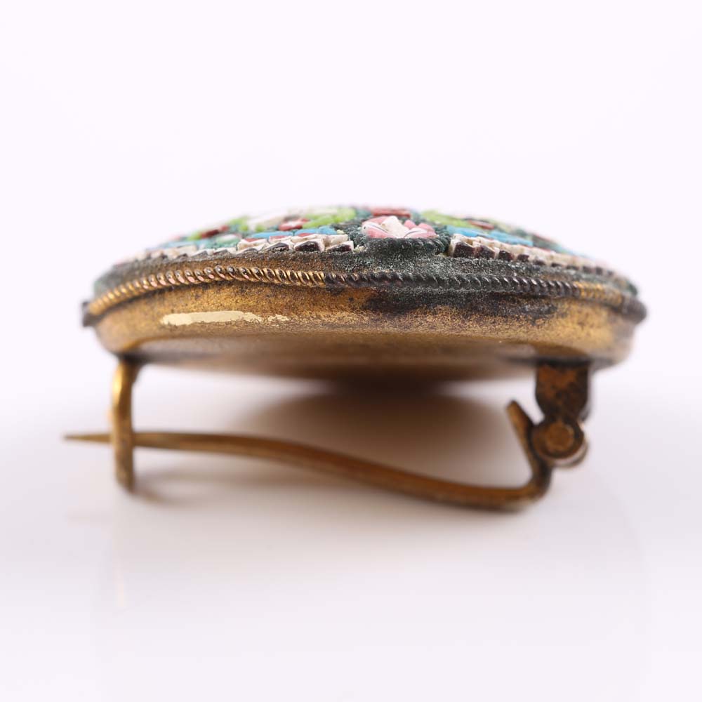 Vintage Micro Mosaic Brooch