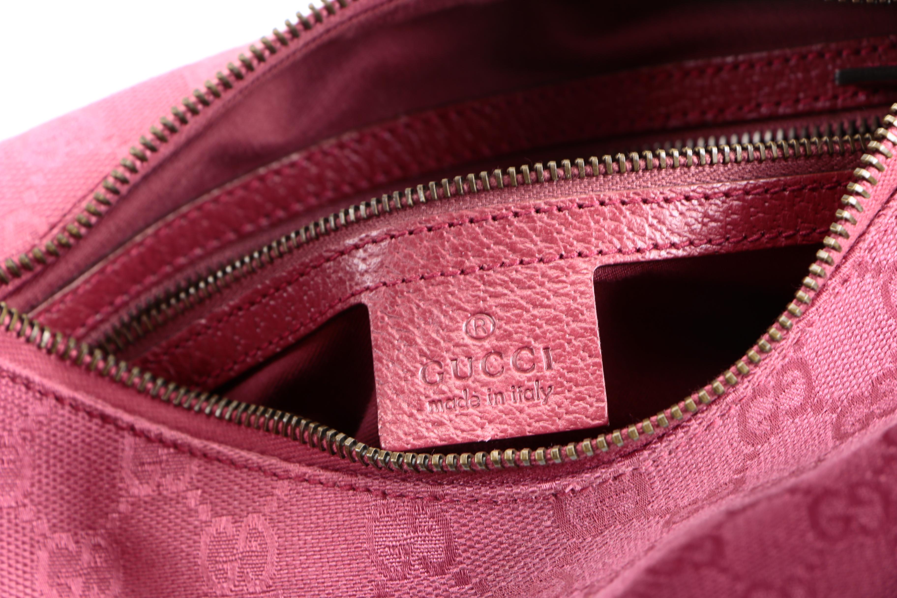 Gucci Monogram Horsebit Chain Hobo Bag