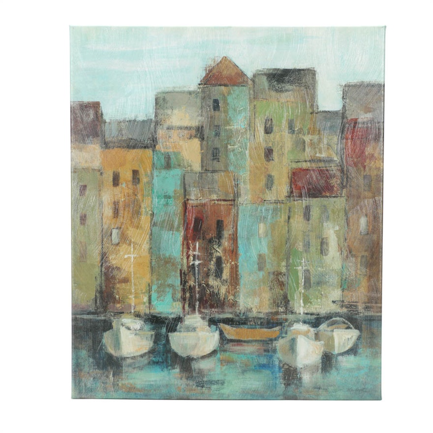 Giclee on Canvas after Silvia Vassileva's "Old Town Port II"