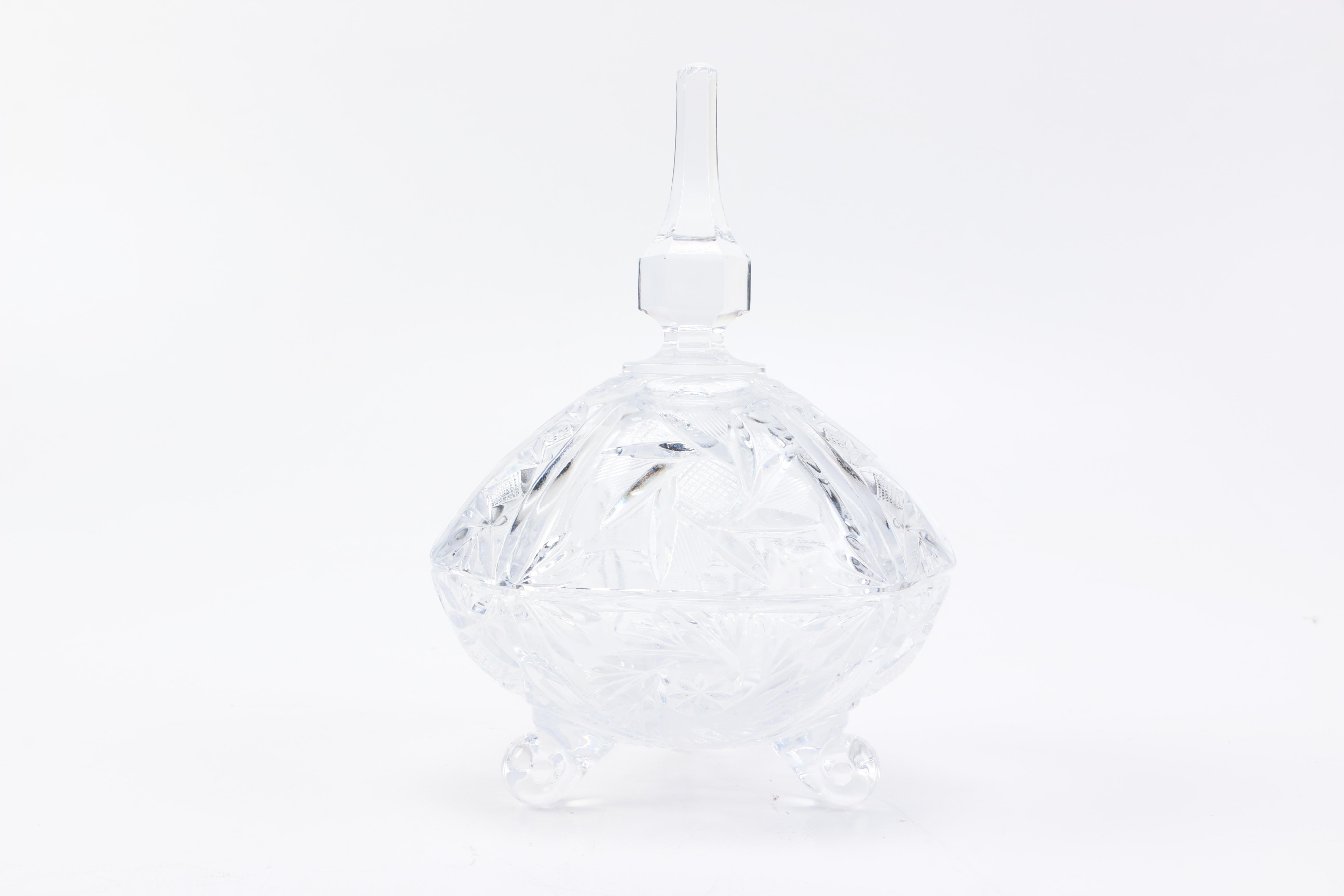 Crystal and Glass Lidded Bowls