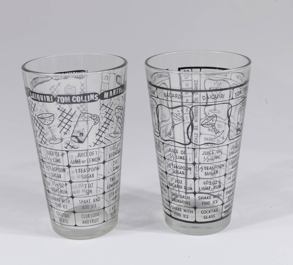 Assortment of Vintage Bar Glassware