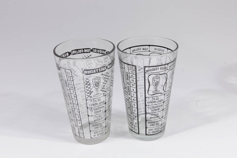 Assortment of Vintage Bar Glassware