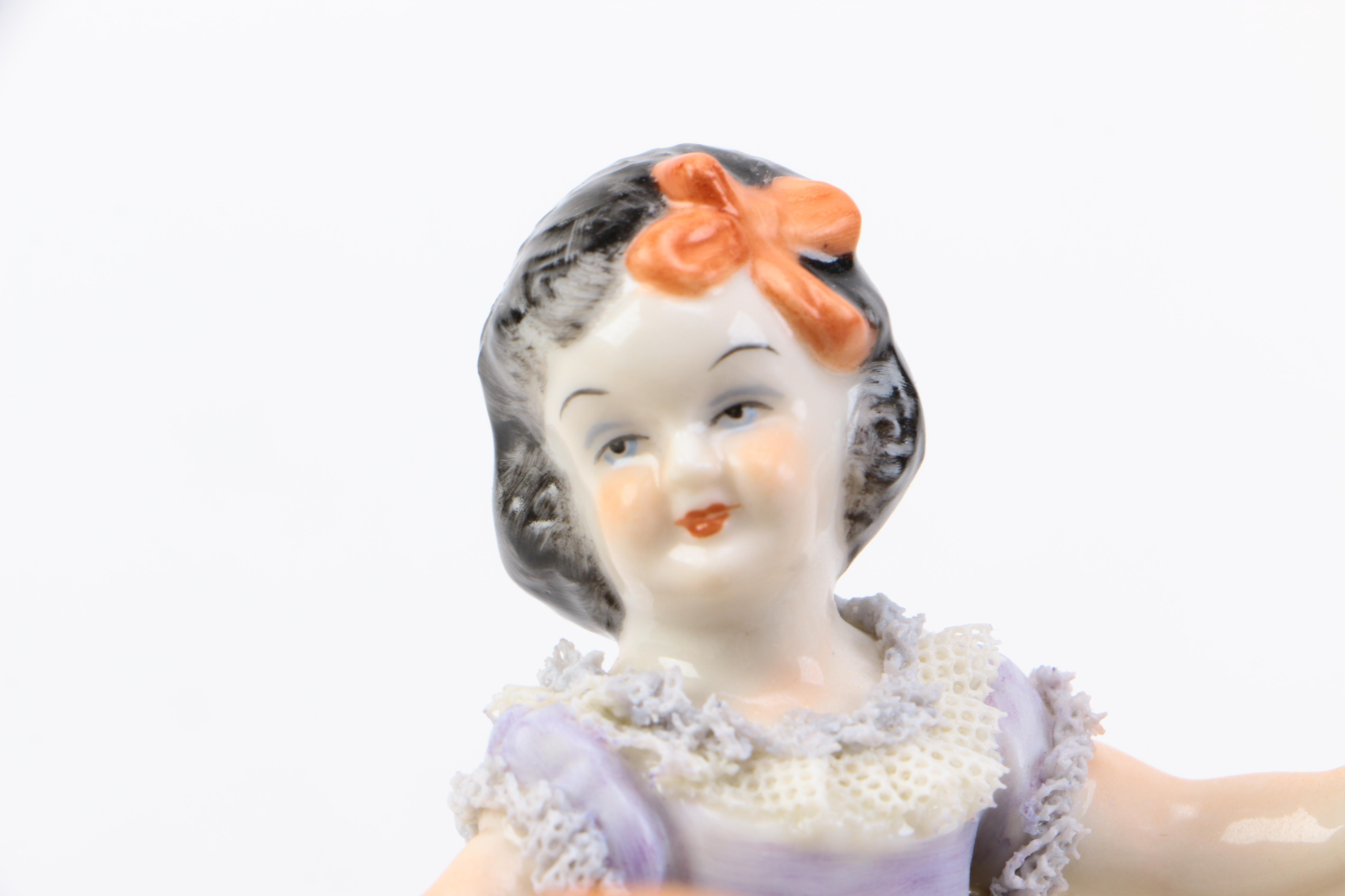 Irish Dresden Porcelain Figurine "Ring a Ring of Roses" Lilac Time Collection