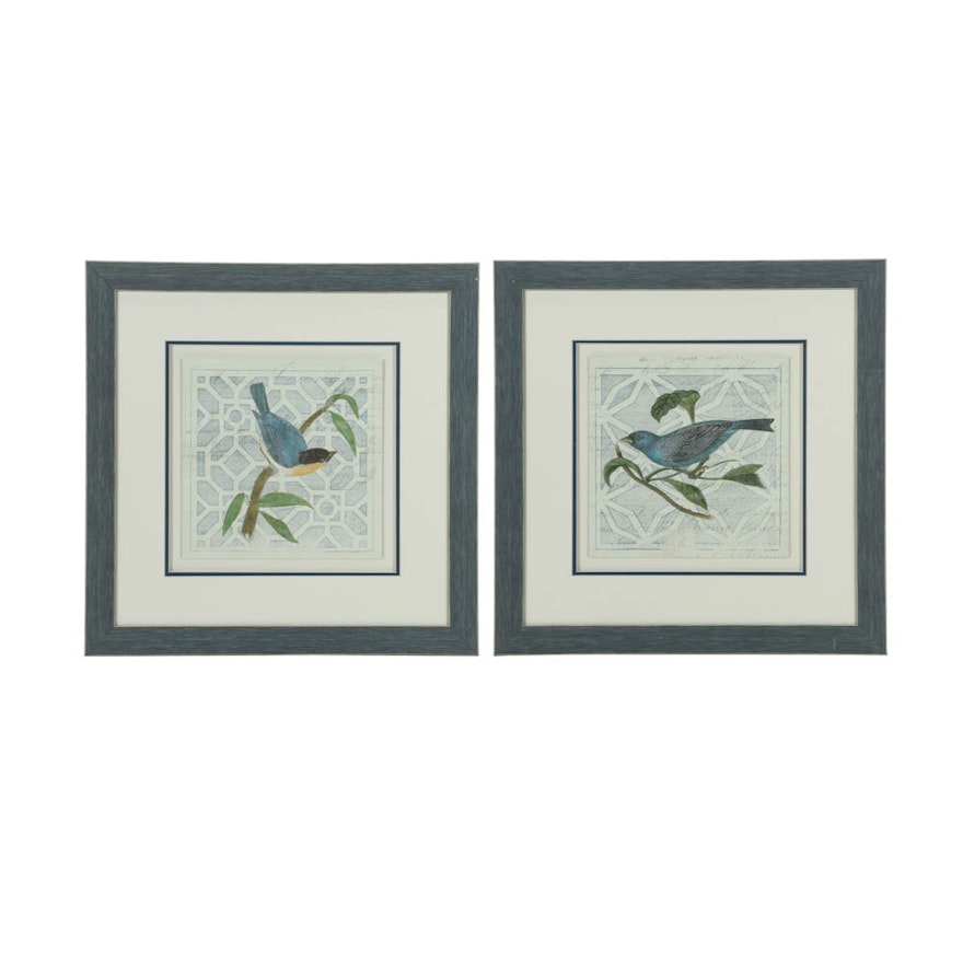 Pair of Decorative Prints of Birds
