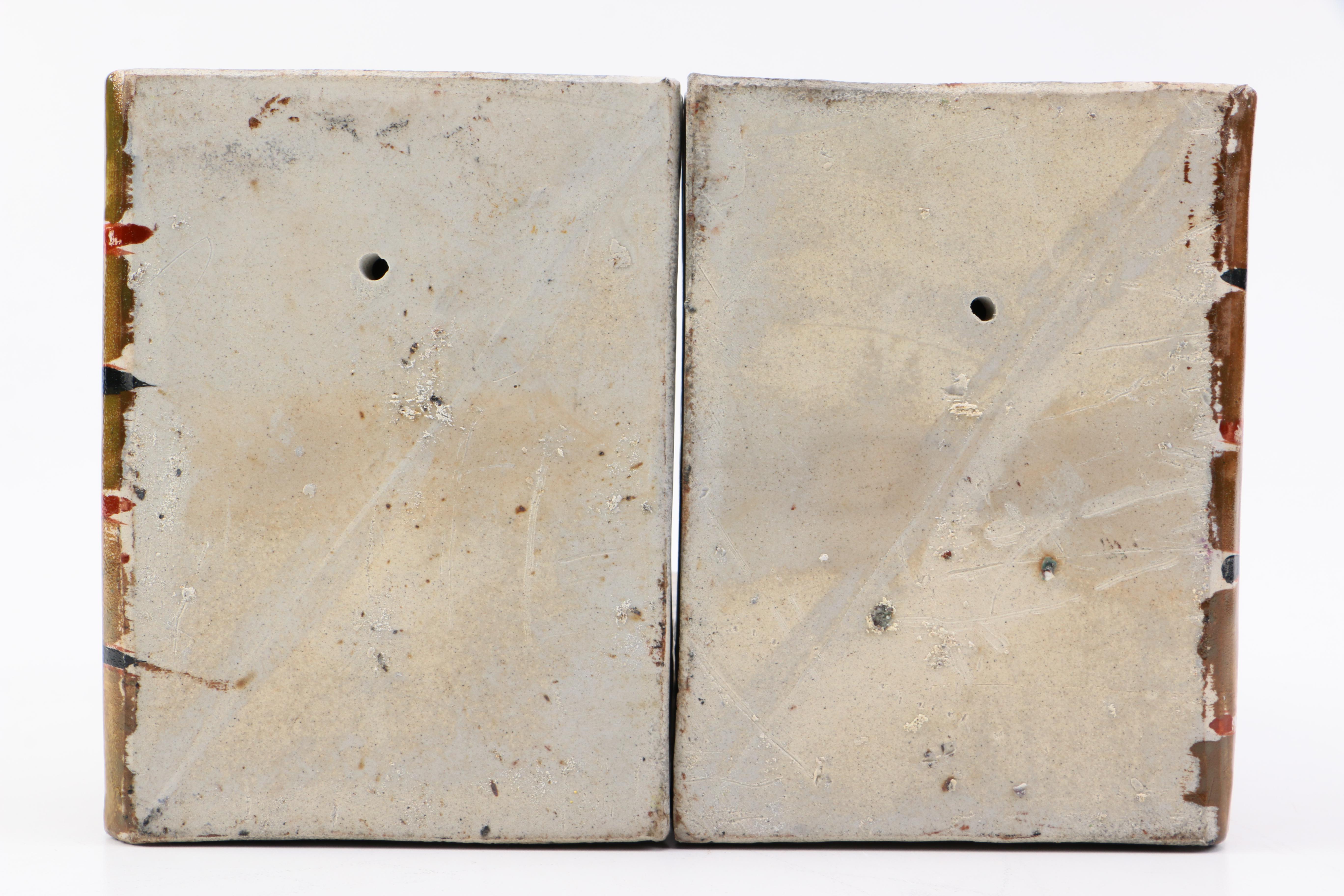 Chinese Inspired Ceramic Book Ends