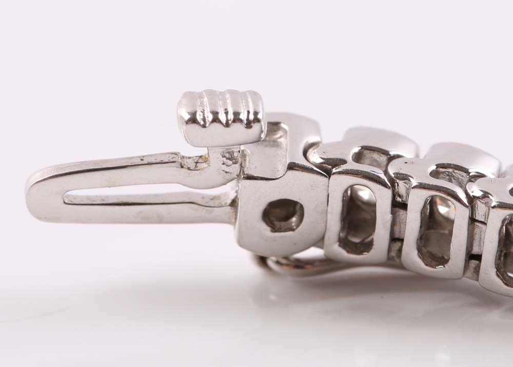 14K White Gold Diamond Tennis Bracelet