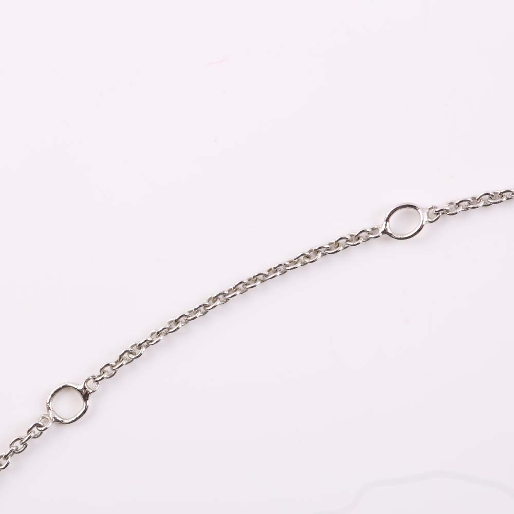 Sterling Silver and Cubic Zirconia Open Circle Pendant Necklace