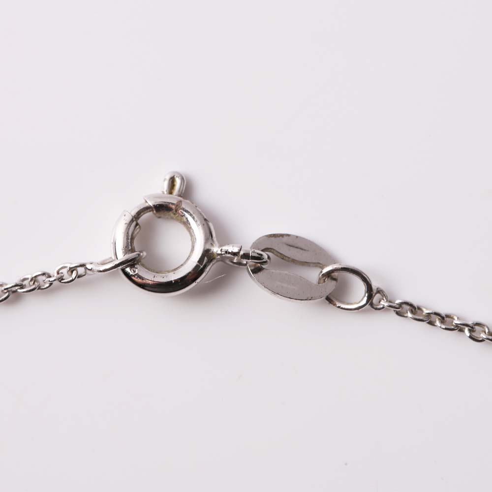 Sterling Silver and Cubic Zirconia Open Circle Pendant Necklace