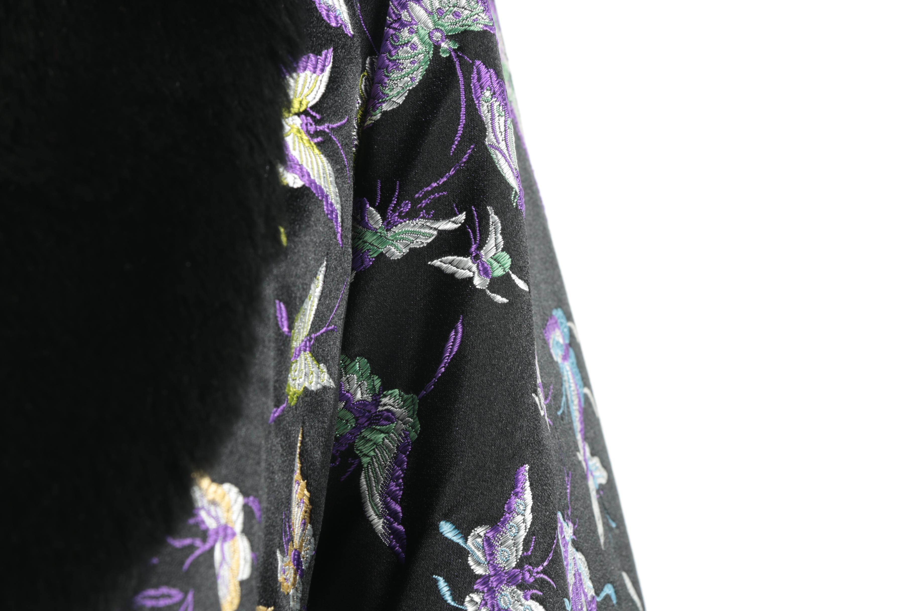 Silk Box Black Embroidered Jacket