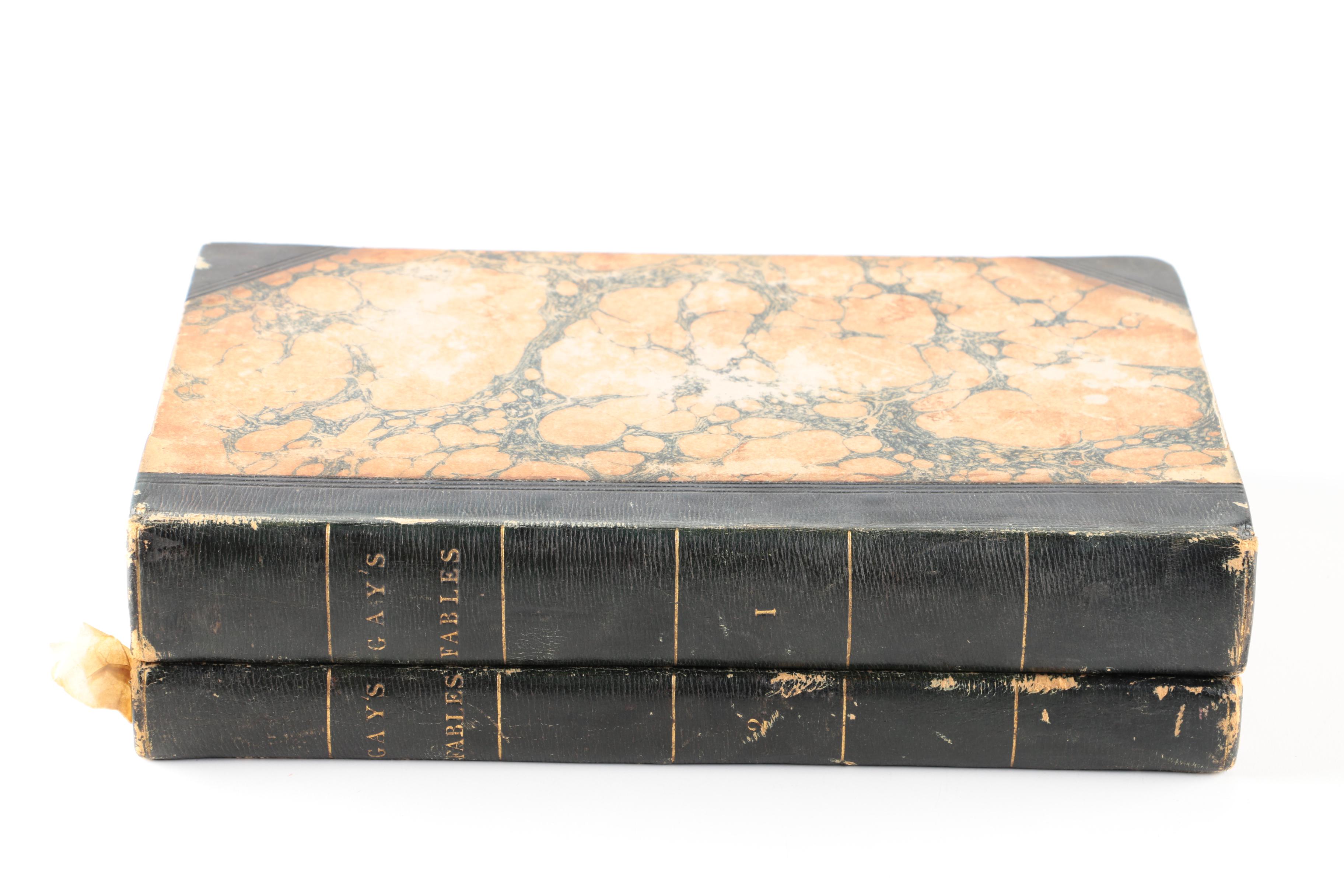 1810 "Fables by John Gay" in Two Volumes Including William Blake Illustrations